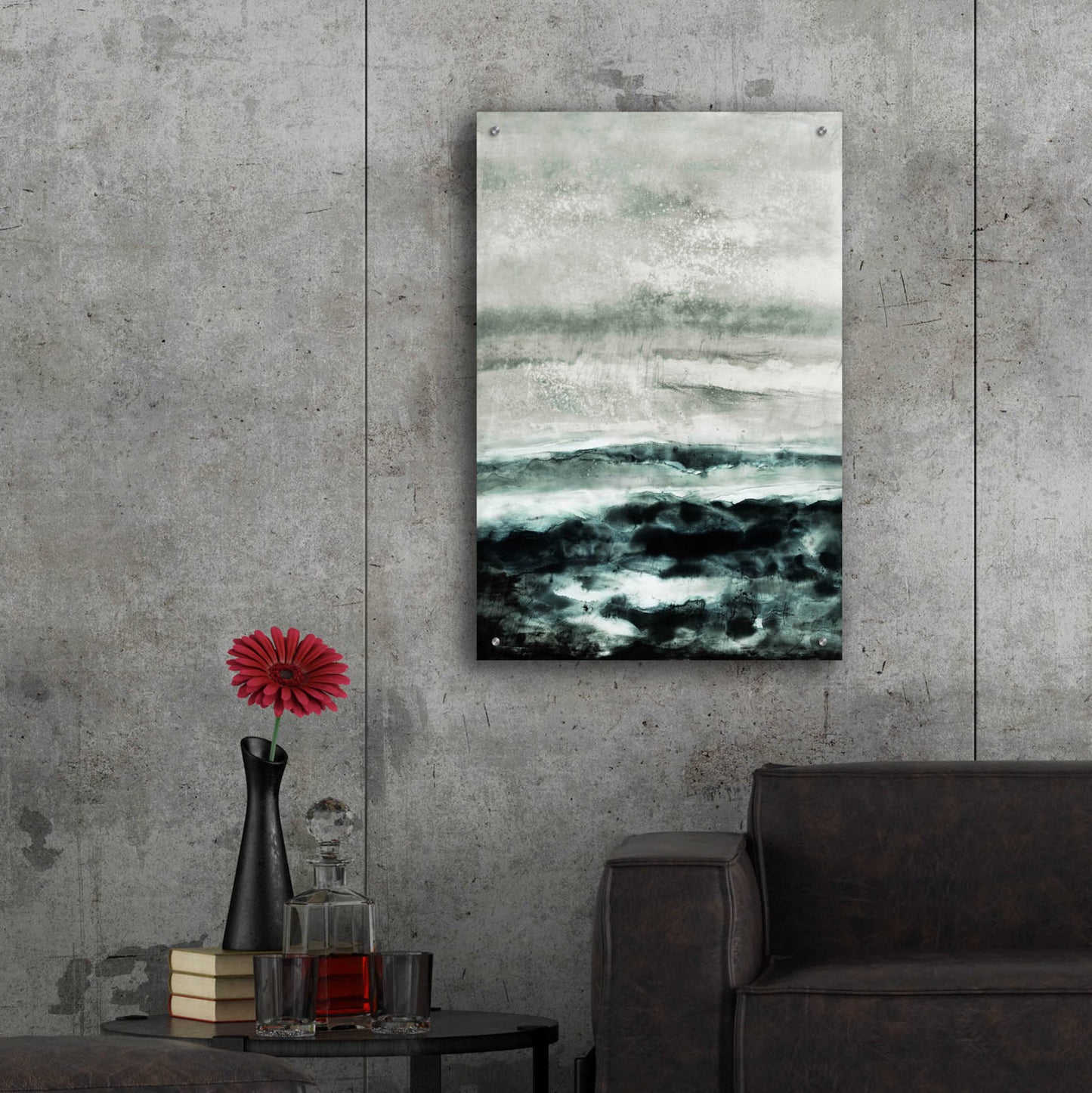 Epic Art 'Abstract Waterscape' by Iris Lehnhardt, Acrylic Glass Wall Art,24x36