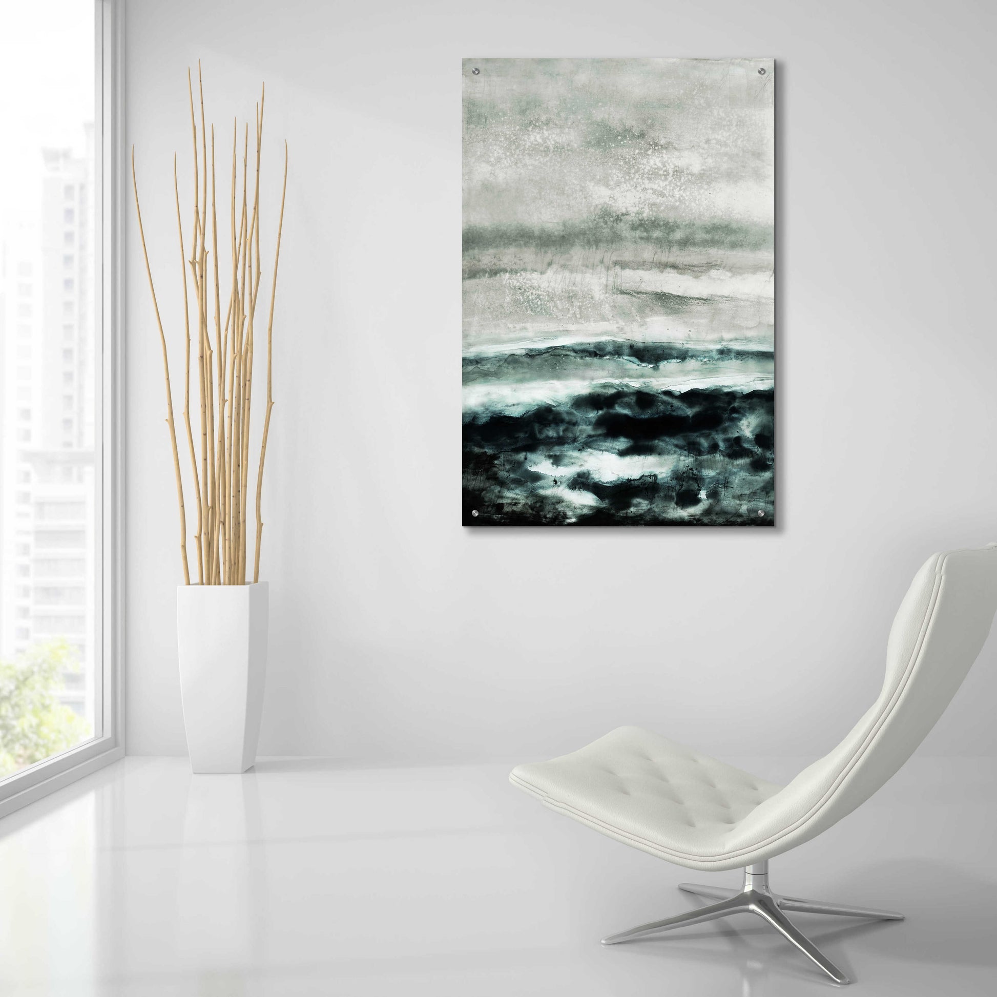 Epic Art 'Abstract Waterscape' by Iris Lehnhardt, Acrylic Glass Wall Art,24x36