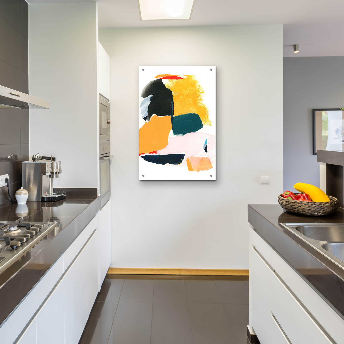 Epic Art 'Collage Studies 18-02' by Iris Lehnhardt, Acrylic Glass Wall Art,24x36