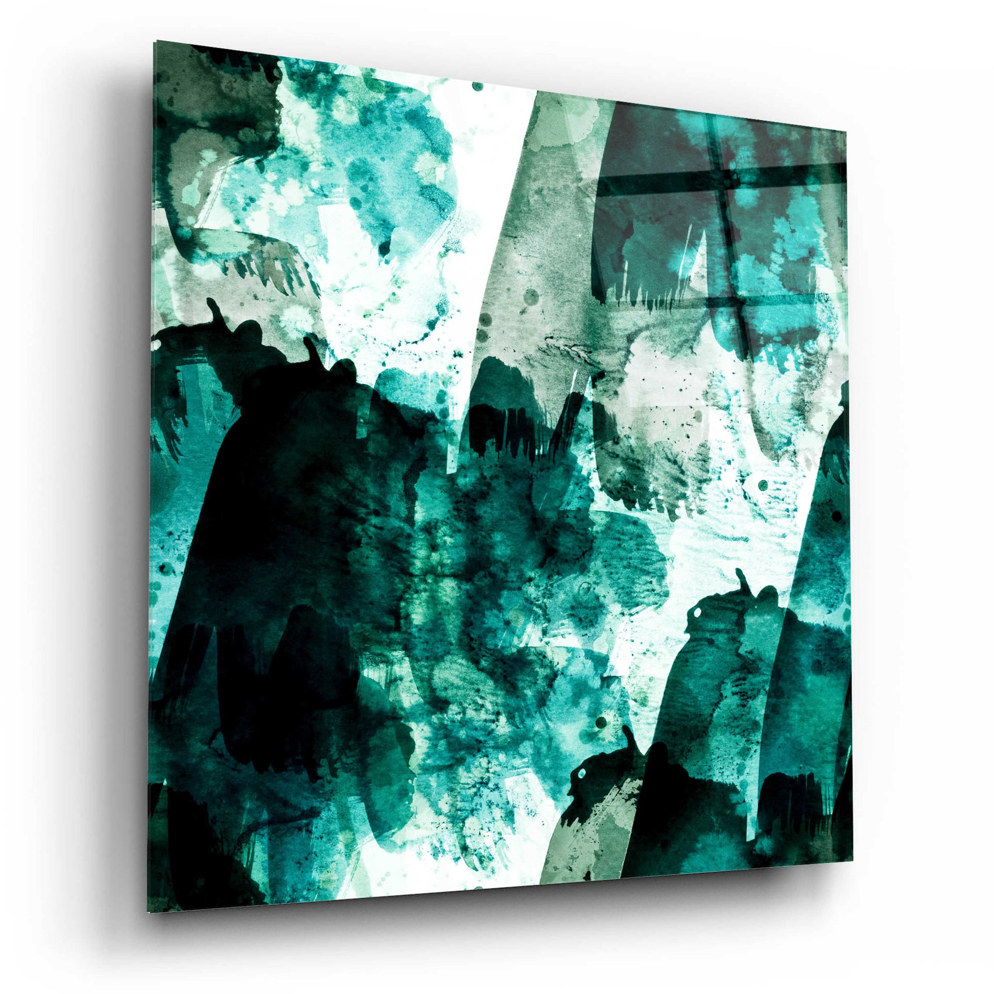 Epic Art 'Emerald and Moss Green' by Iris Lehnhardt, Acrylic Glass Wall Art,12x12