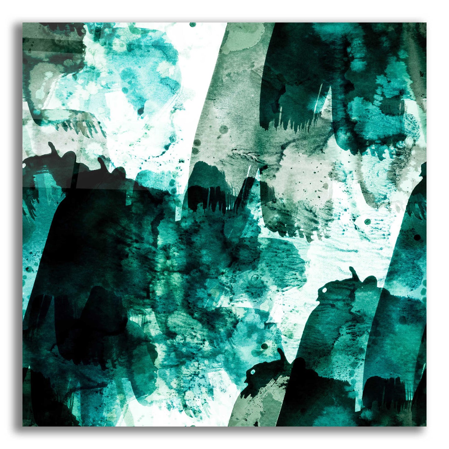 Epic Art 'Emerald and Moss Green' by Iris Lehnhardt, Acrylic Glass Wall Art,12x12