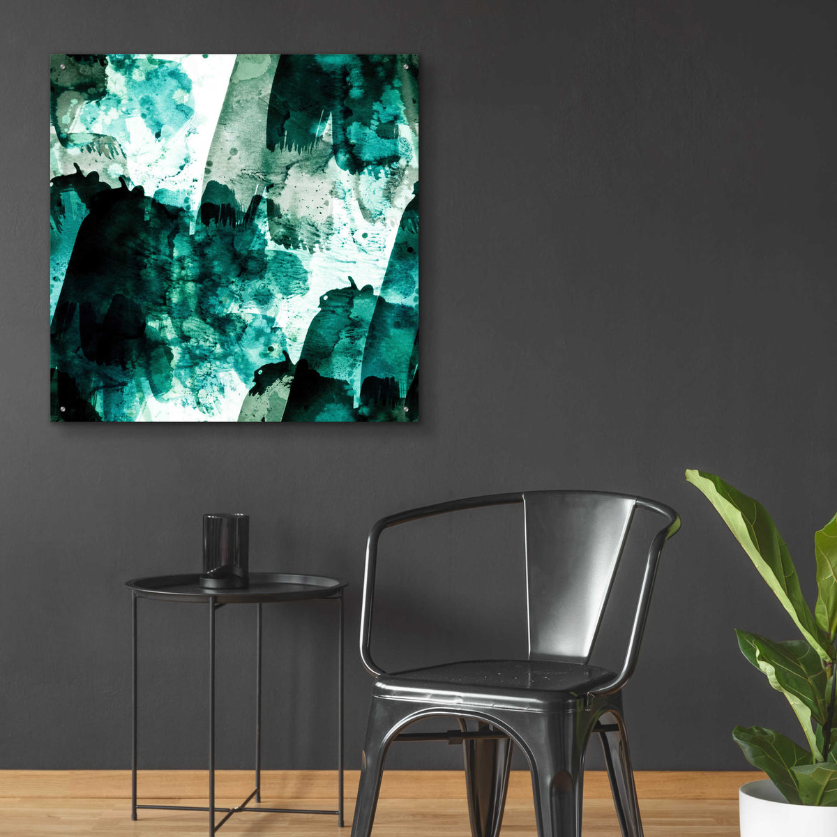 Epic Art 'Emerald and Moss Green' by Iris Lehnhardt, Acrylic Glass Wall Art,36x36