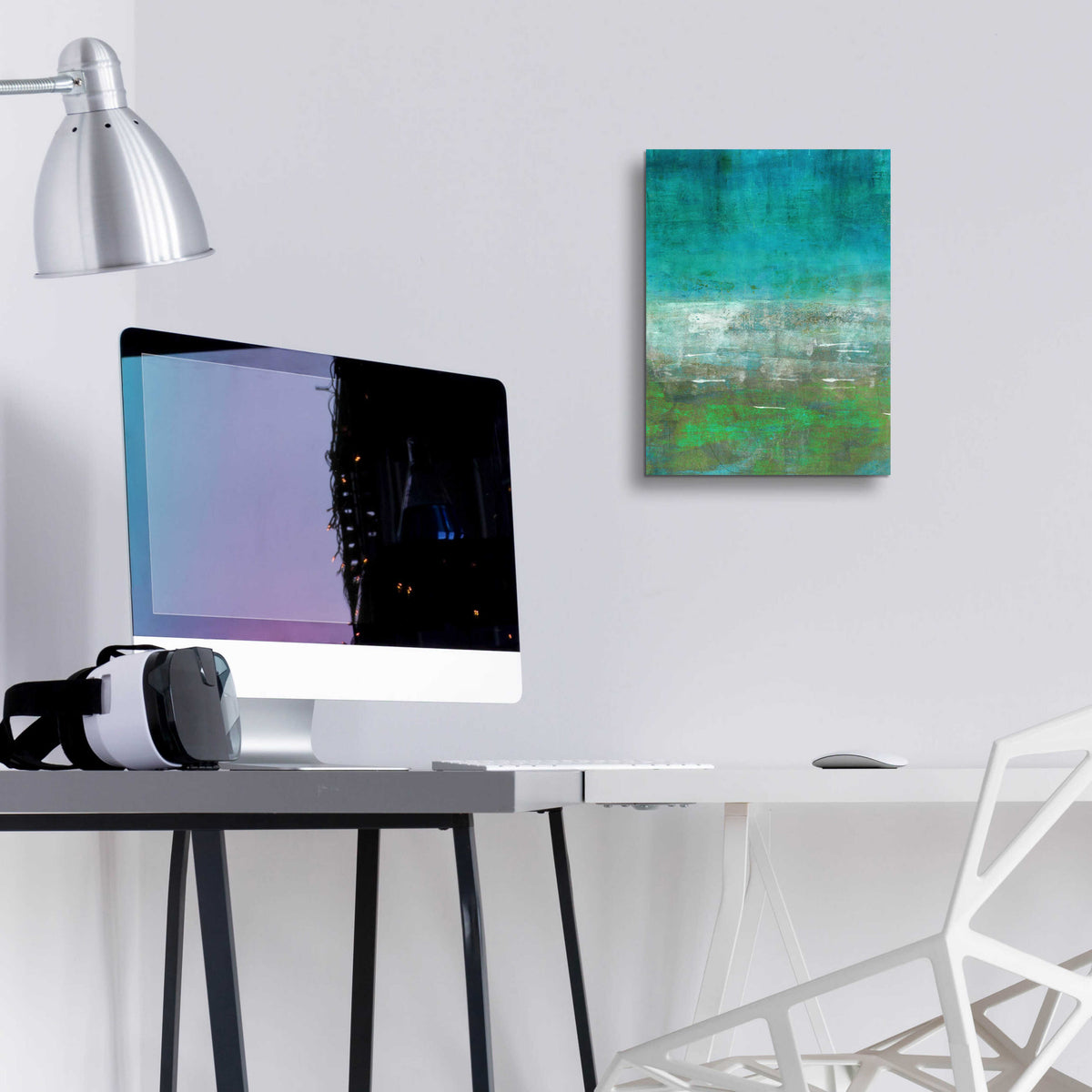 Epic Art 'Green Oasis' by Iris Lehnhardt, Acrylic Glass Wall Art,12x16