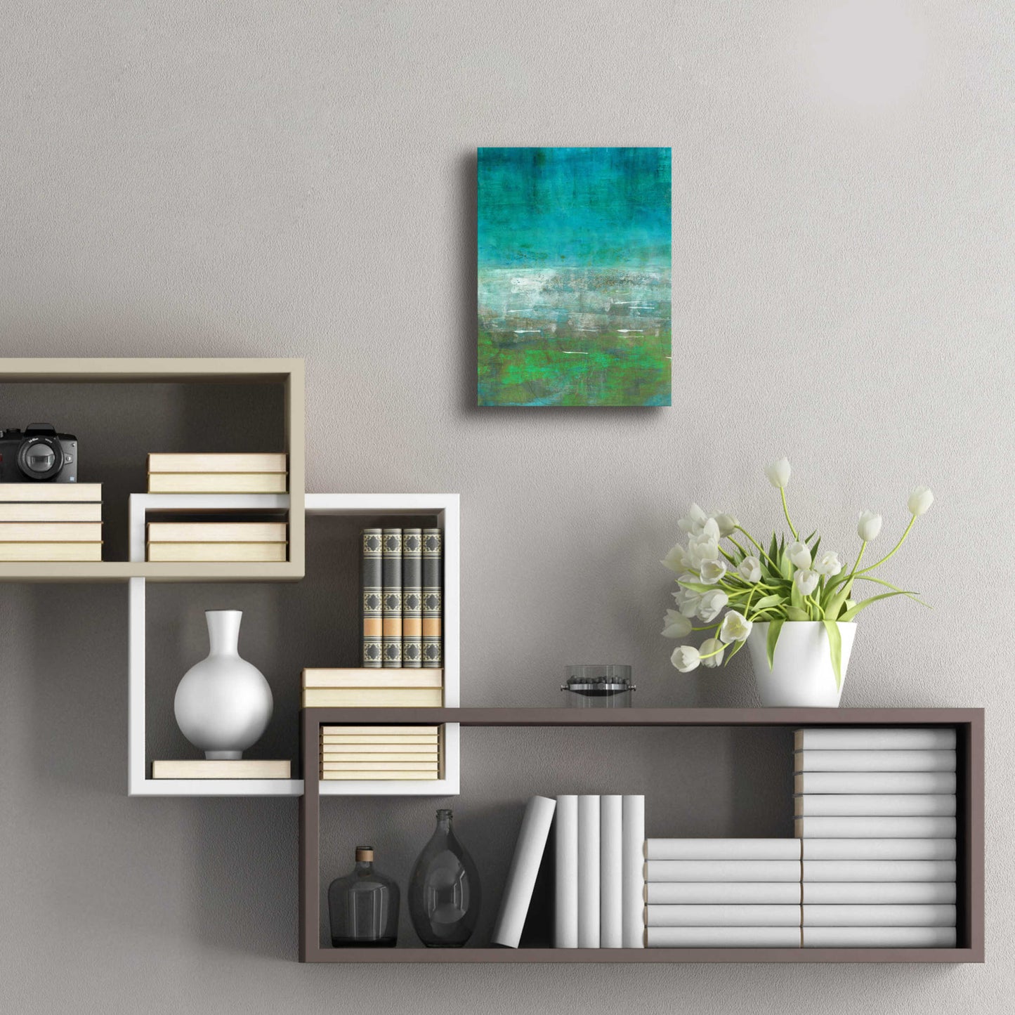 Epic Art 'Green Oasis' by Iris Lehnhardt, Acrylic Glass Wall Art,12x16