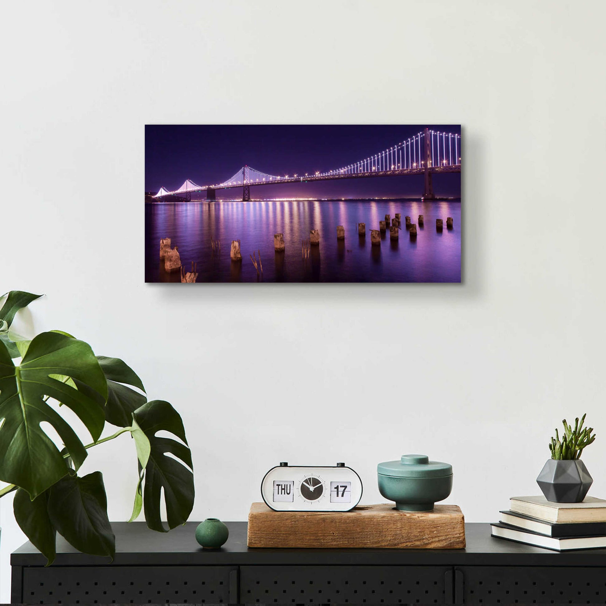 Epic Art 'The Bay Lights' by Greg Linhares, Acrylic Glass Wall Art,24x12