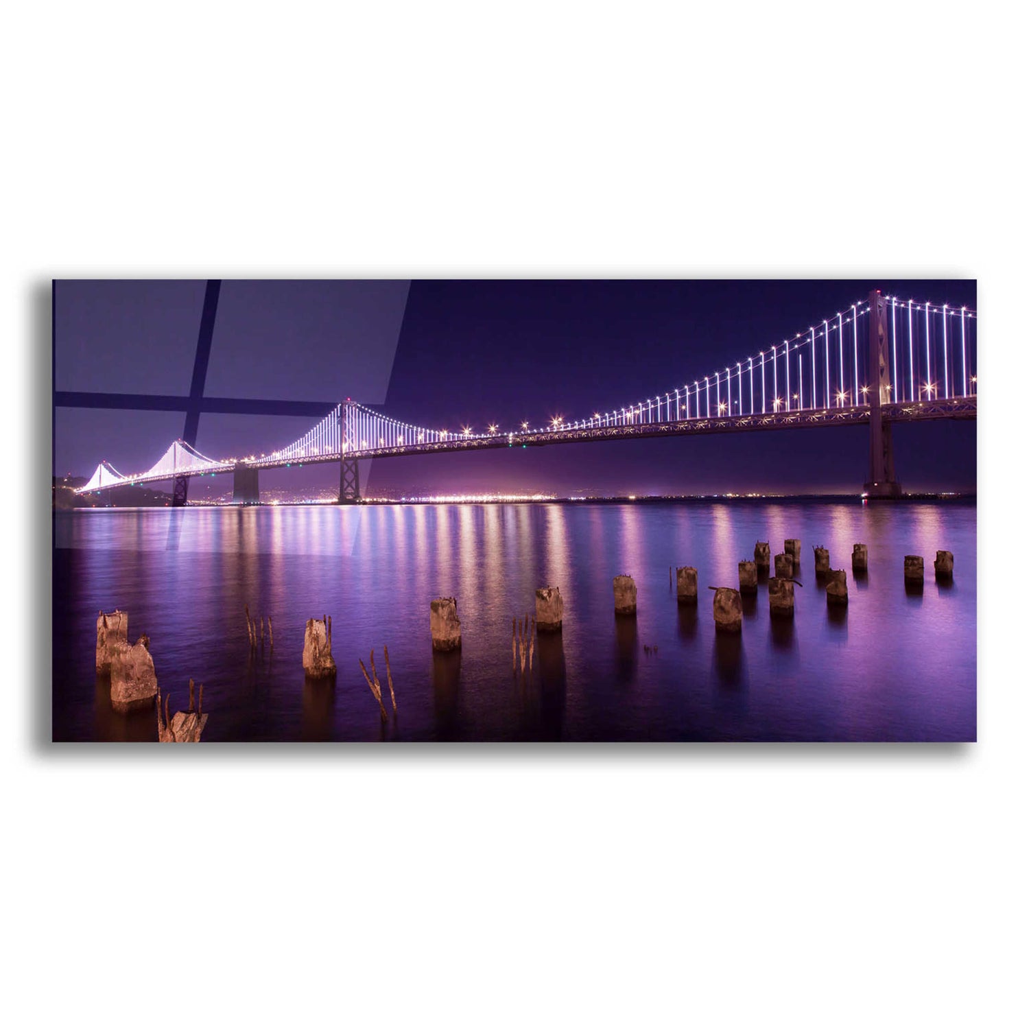 Epic Art 'The Bay Lights' by Greg Linhares, Acrylic Glass Wall Art