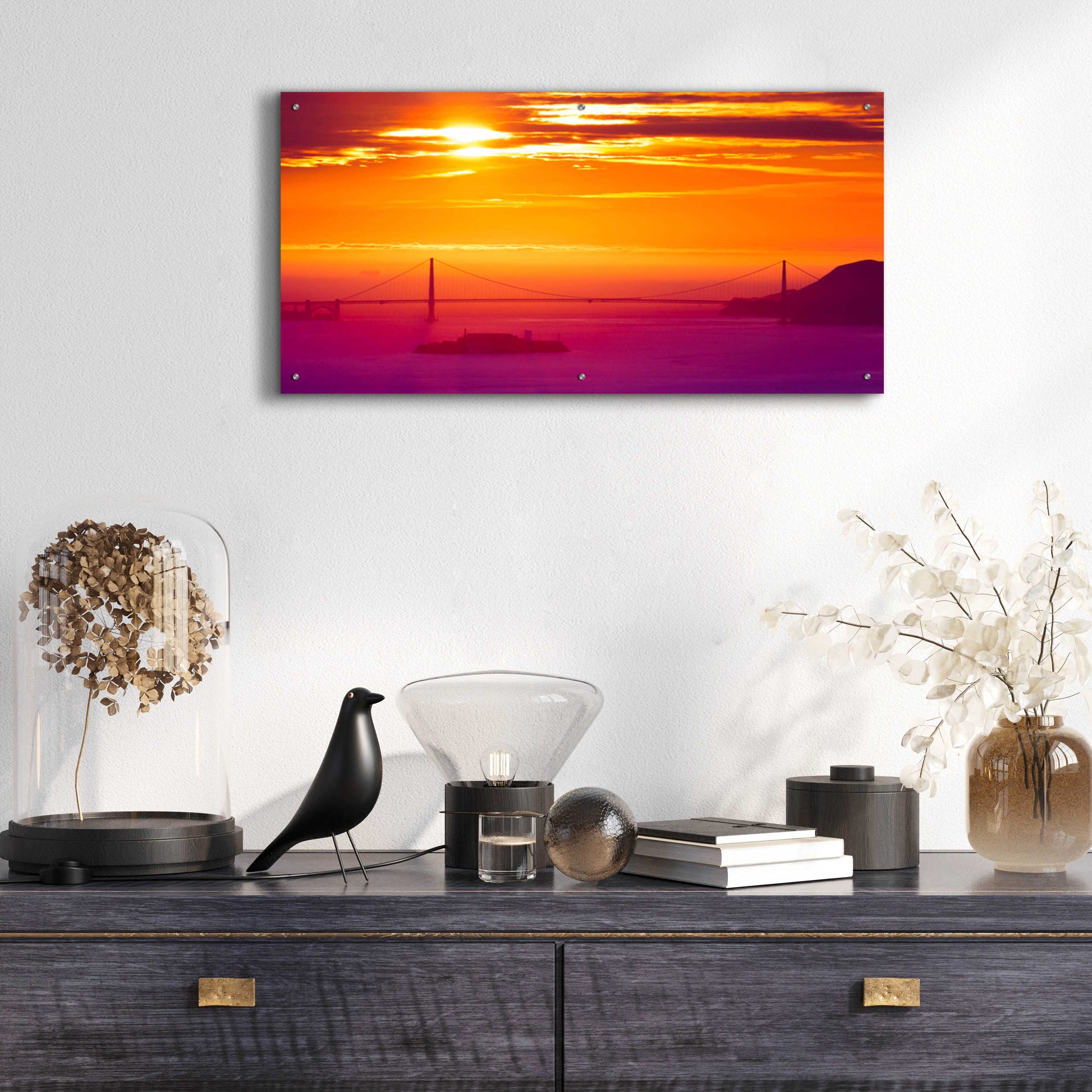 Epic Art 'The Sun Gate' by Greg Linhares, Acrylic Glass Wall Art,48x24