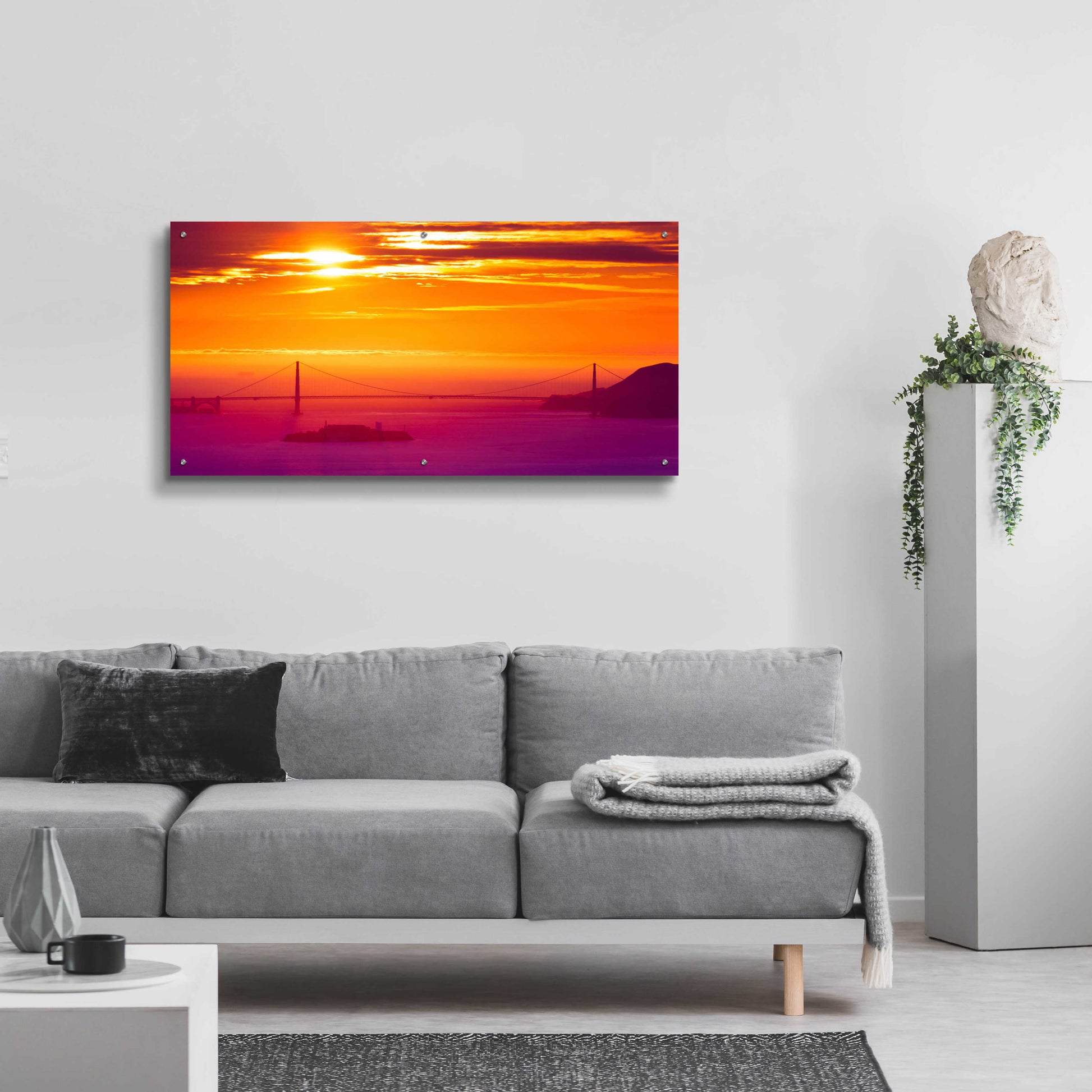 Epic Art 'The Sun Gate' by Greg Linhares, Acrylic Glass Wall Art,48x24