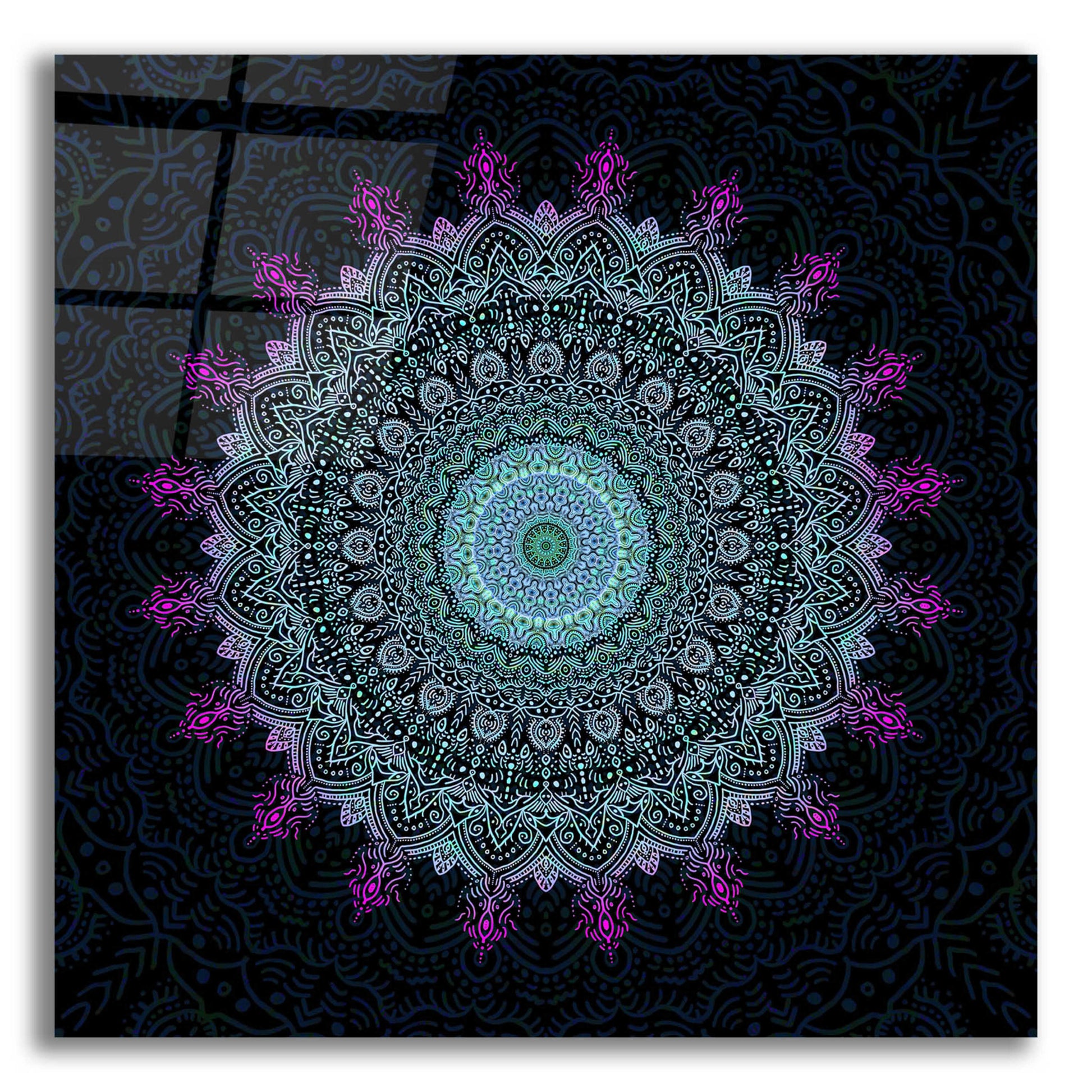 Epic Art 'Zen Mandala 1' by Cameron Gray, Acrylic Glass Wall Art,12x12