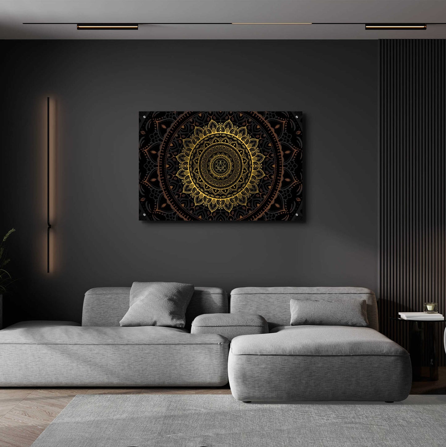 Epic Art 'Zen Mandala 2' by Cameron Gray, Acrylic Glass Wall Art,36x24