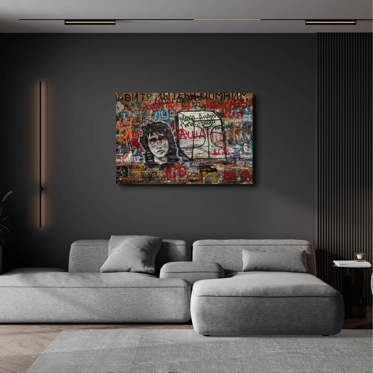 Epic Art 'Russian Abstract - Tsoi Wall' by Epic Portfolio, Acrylic Glass Wall Art,36x24