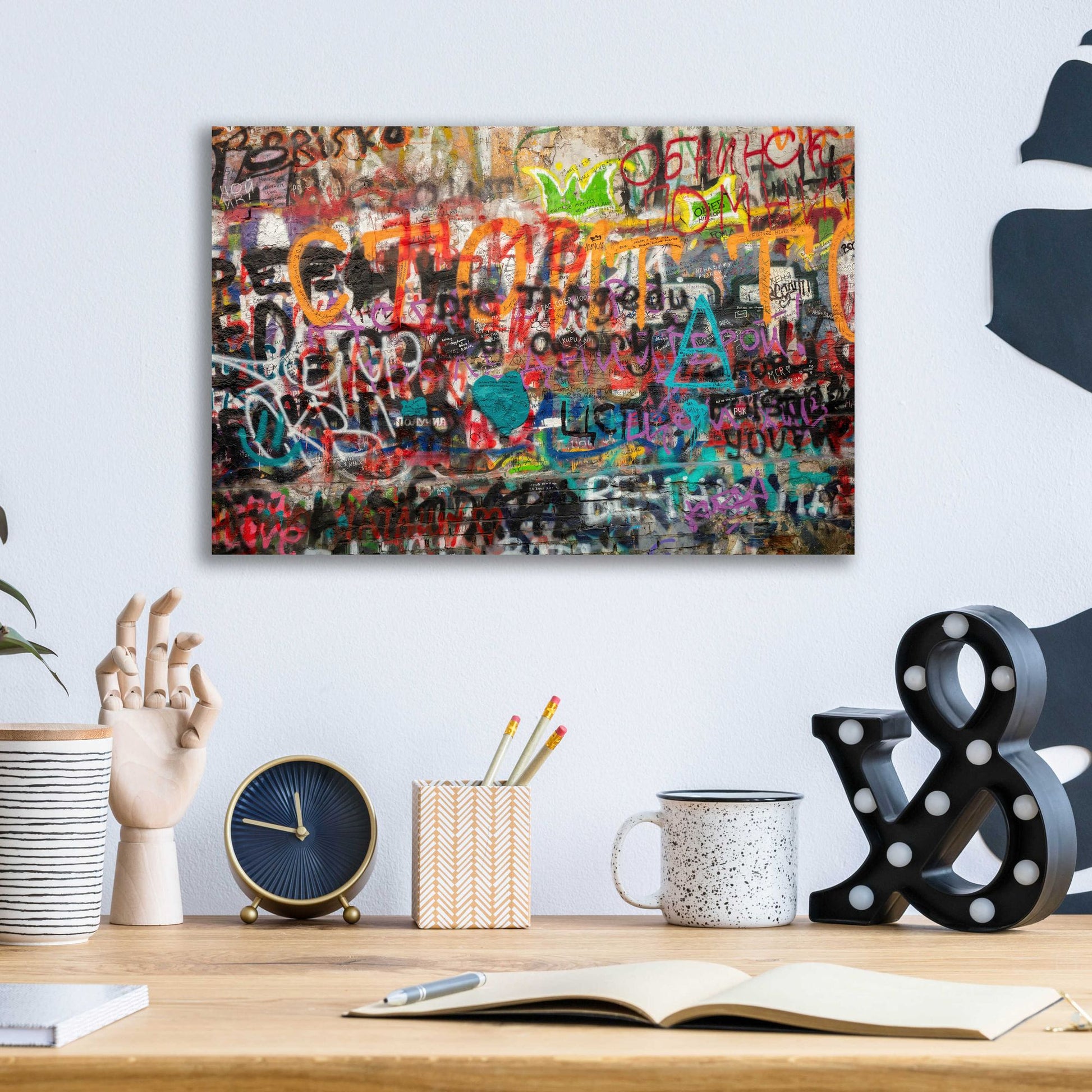 Epic Art 'Russian Abstract' by Epic Portfolio, Acrylic Glass Wall Art,16x12