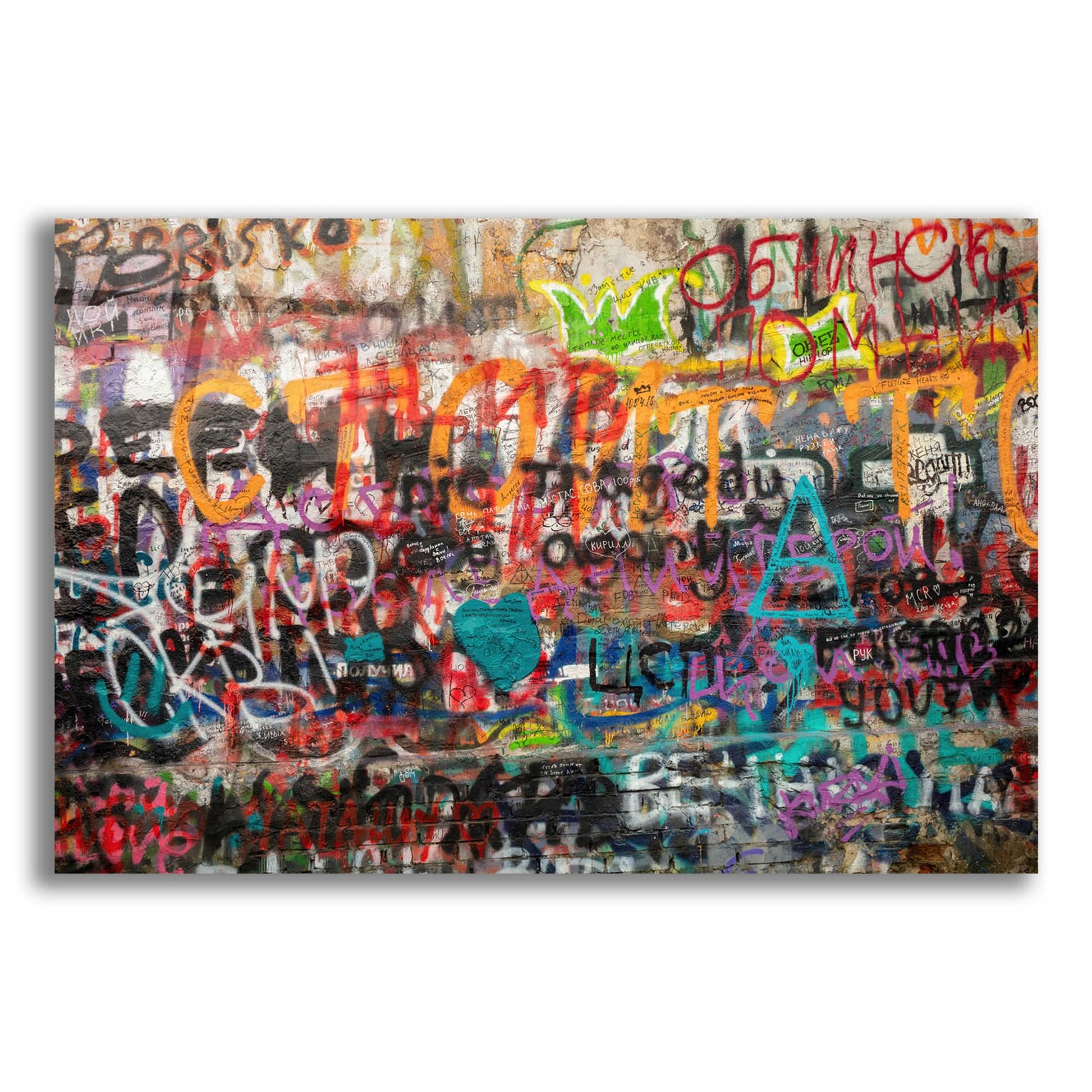 Epic Art 'Russian Abstract' by Epic Portfolio, Acrylic Glass Wall Art,24x16