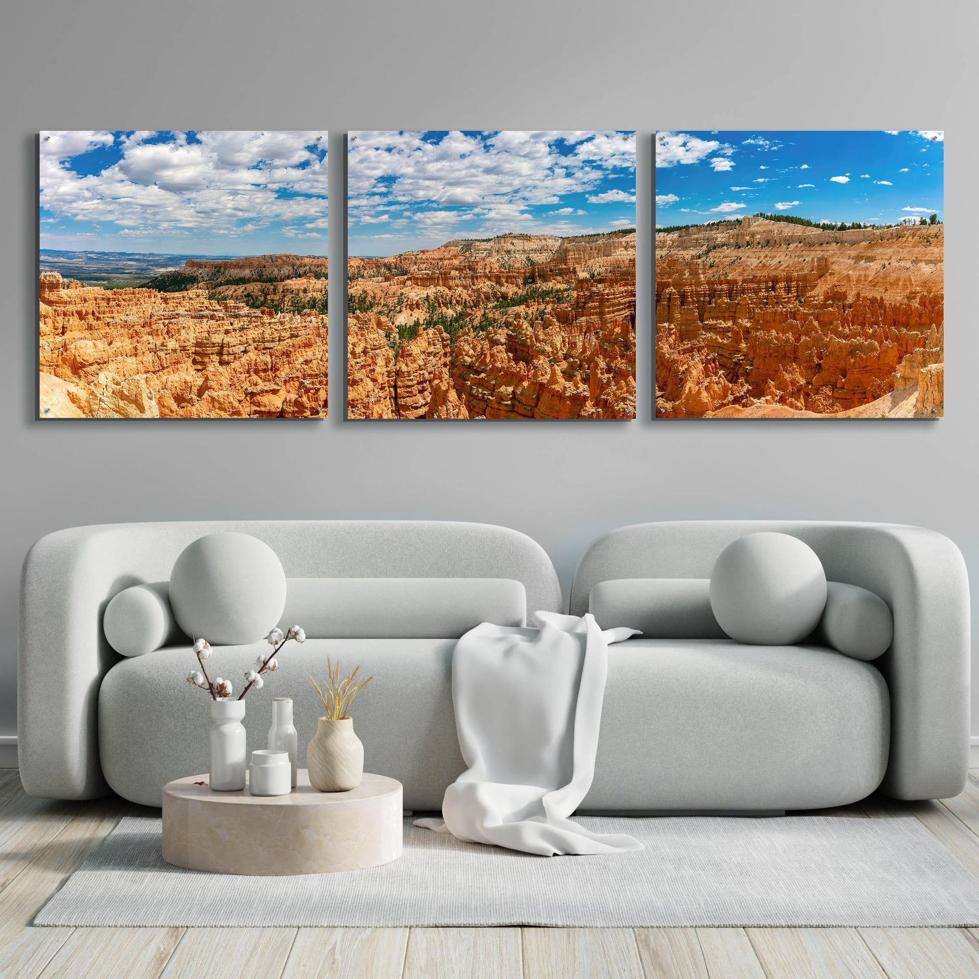 Epic Art 'Utah - Bryce Canyon' by Epic Portfolio, Acrylic Glass Wall Art, 3 Piece Set,108x36