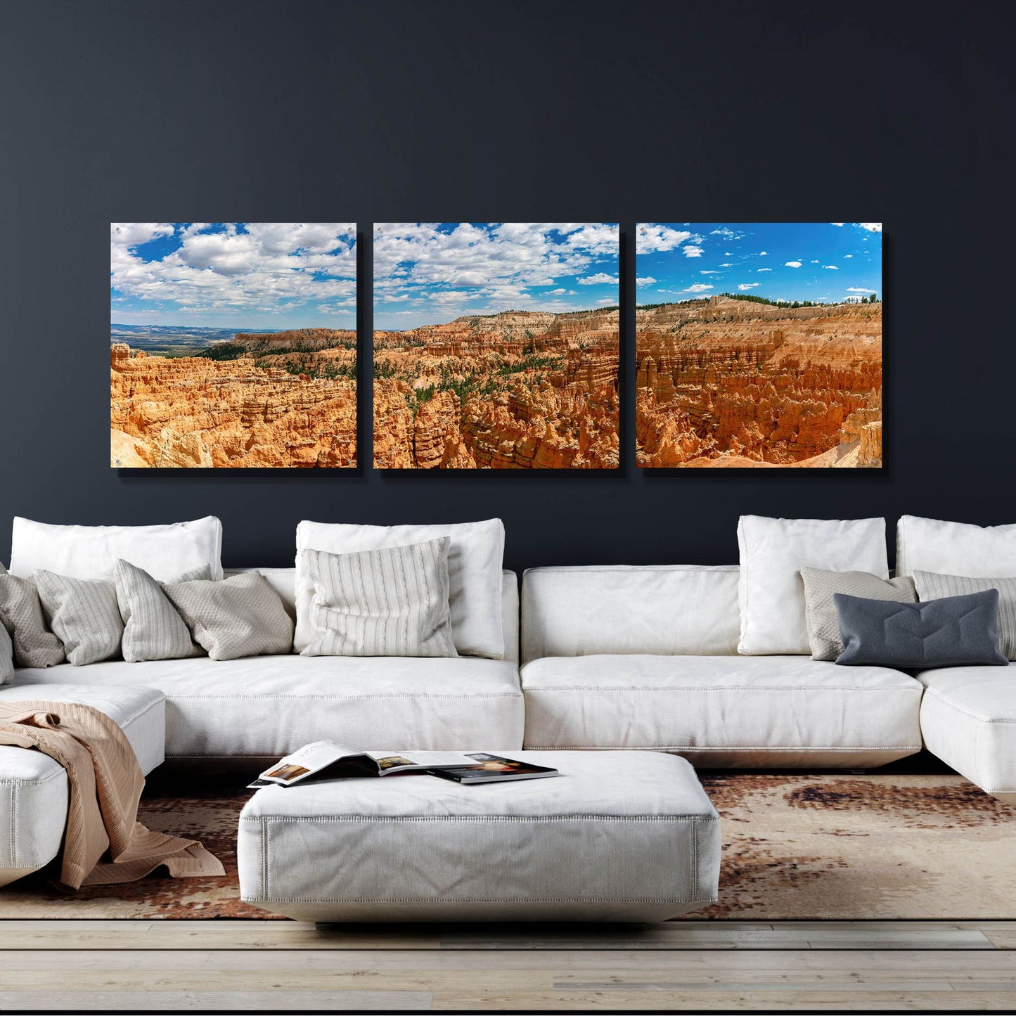 Epic Art 'Utah - Bryce Canyon' by Epic Portfolio, Acrylic Glass Wall Art, 3 Piece Set,108x36