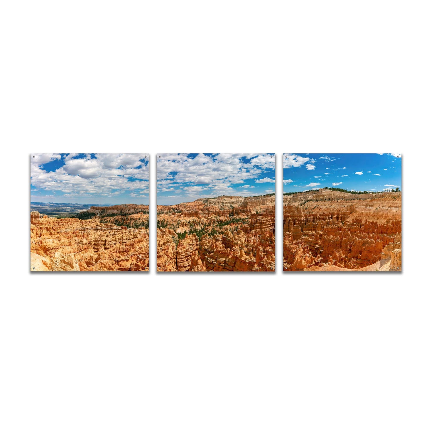 Epic Art 'Utah - Bryce Canyon' by Epic Portfolio, Acrylic Glass Wall Art, 3 Piece Set,108x36