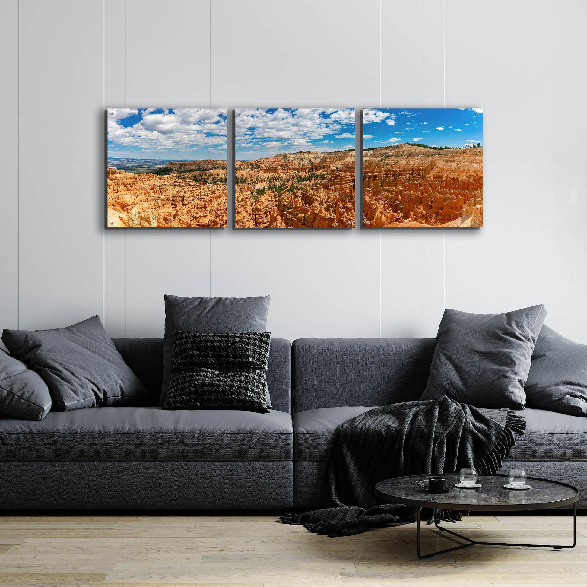 Epic Art 'Utah - Bryce Canyon' by Epic Portfolio, Acrylic Glass Wall Art, 3 Piece Set,72x24