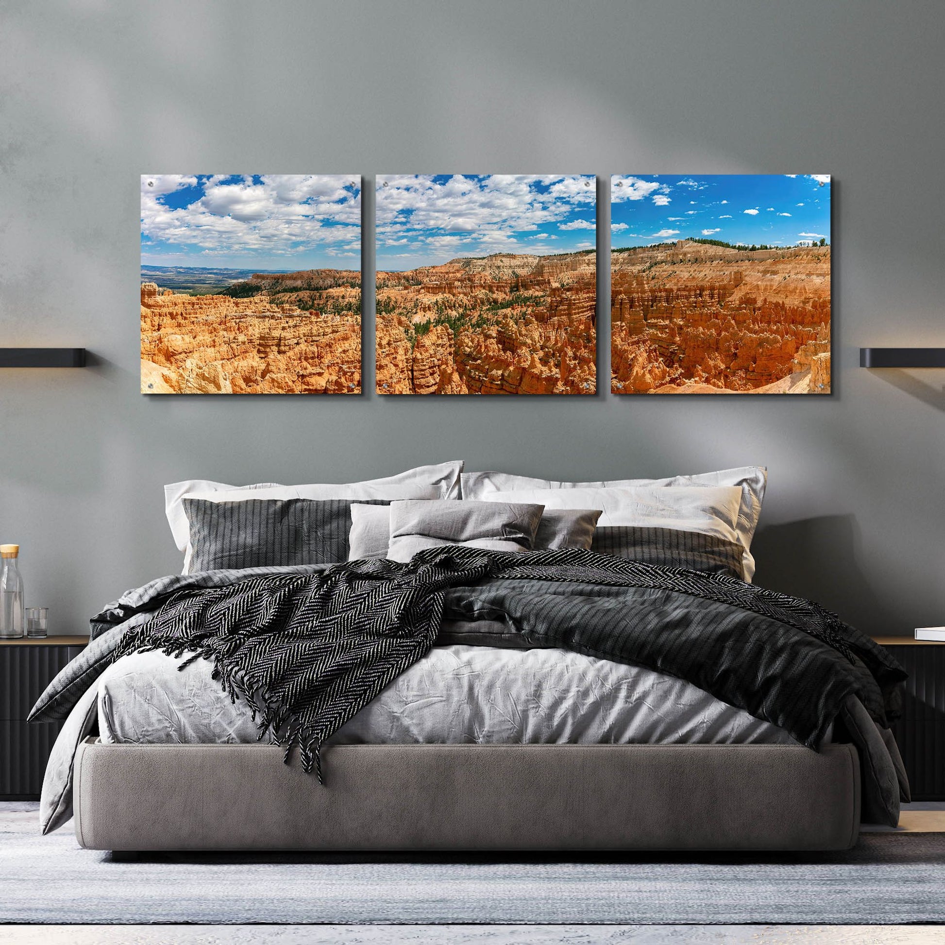 Epic Art 'Utah - Bryce Canyon' by Epic Portfolio, Acrylic Glass Wall Art, 3 Piece Set,72x24