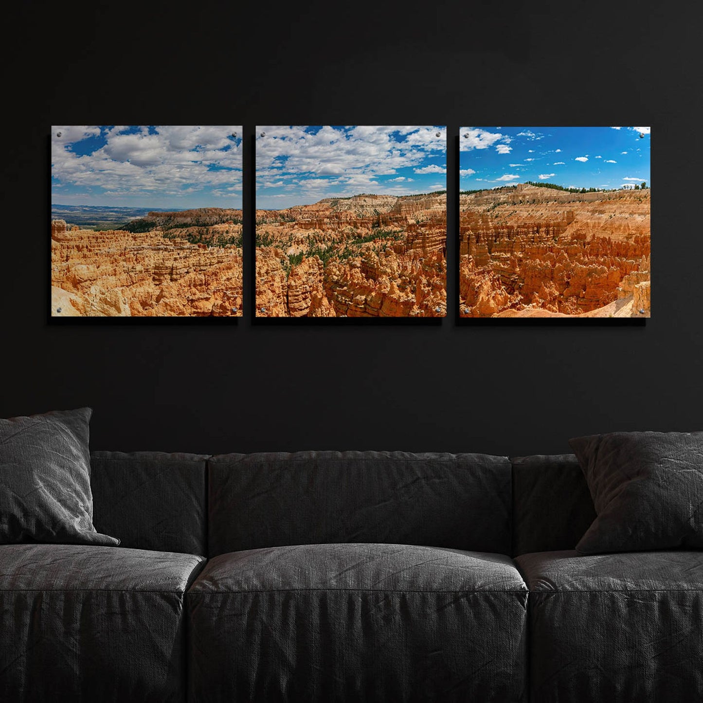 Epic Art 'Utah - Bryce Canyon' by Epic Portfolio, Acrylic Glass Wall Art, 3 Piece Set,72x24