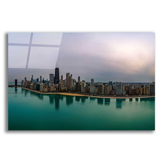 Epic Art 'Cloudy Winter in Chicago Crop' by Epic Portfolio, Acrylic Glass Wall Art