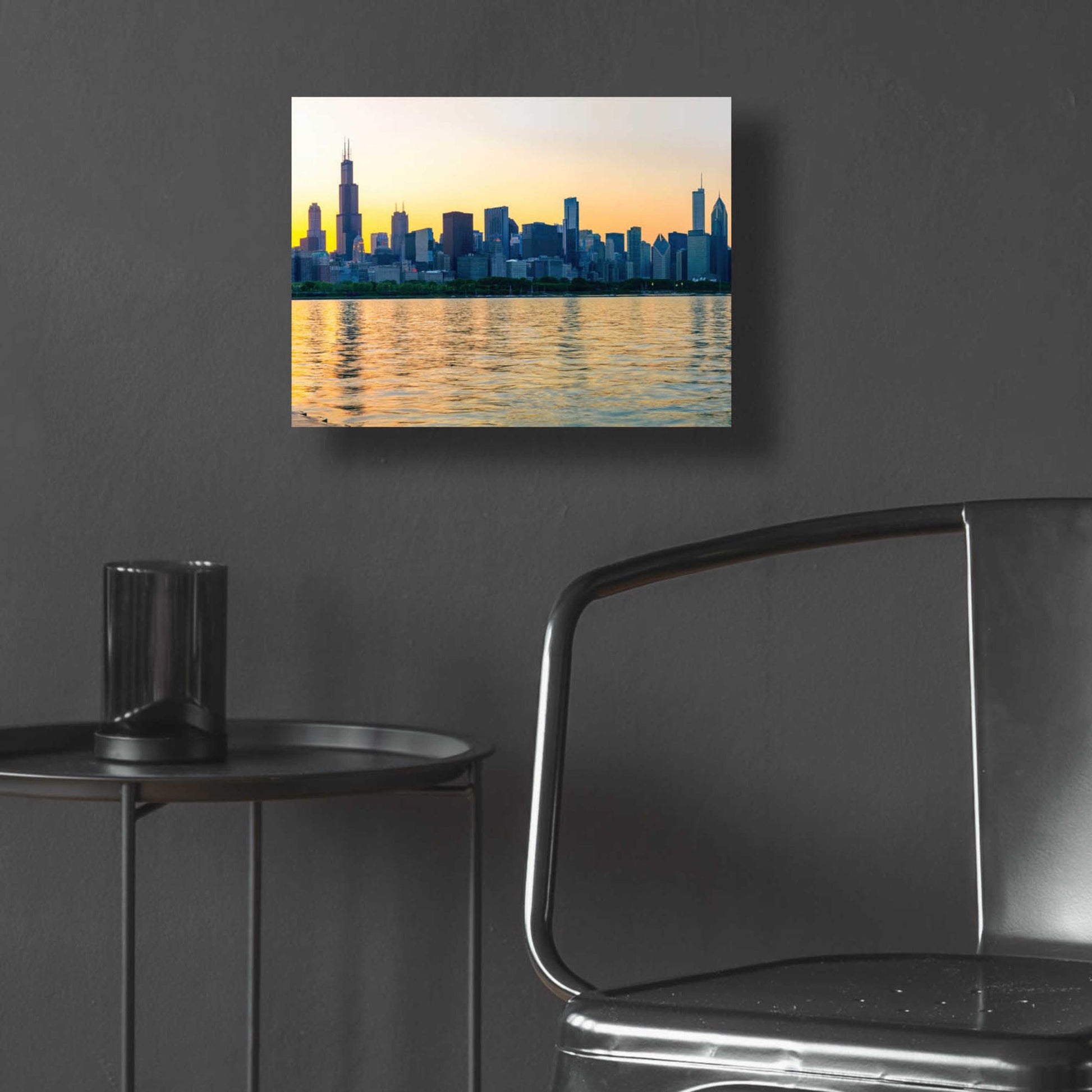 Epic Art 'Good Morning Chicago Crop' by Epic Portfolio, Acrylic Glass Wall Art,16x12