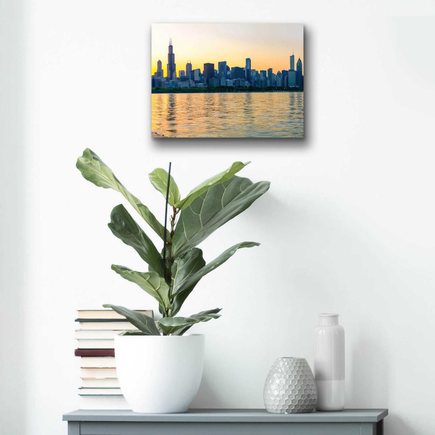 Epic Art 'Good Morning Chicago Crop' by Epic Portfolio, Acrylic Glass Wall Art,16x12