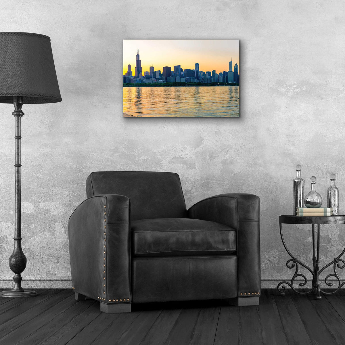 Epic Art 'Good Morning Chicago Crop' by Epic Portfolio, Acrylic Glass Wall Art,24x16