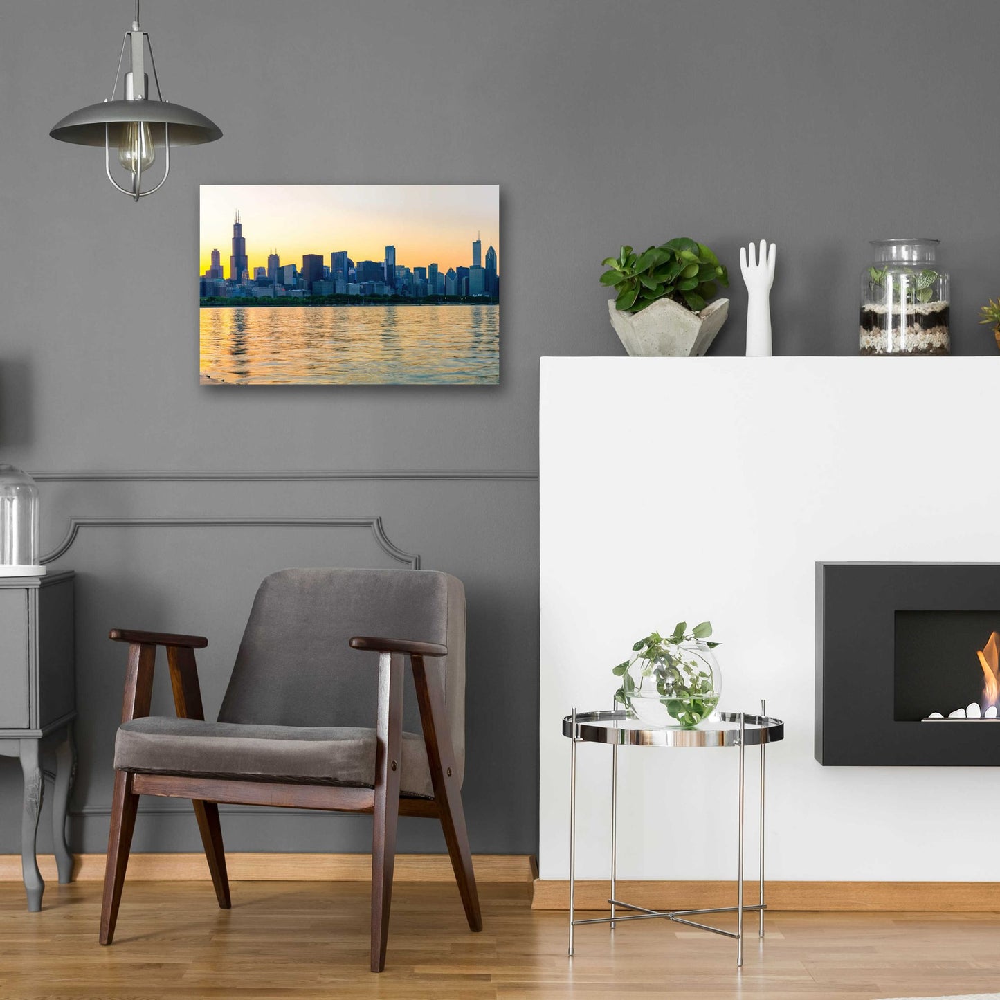 Epic Art 'Good Morning Chicago Crop' by Epic Portfolio, Acrylic Glass Wall Art,24x16