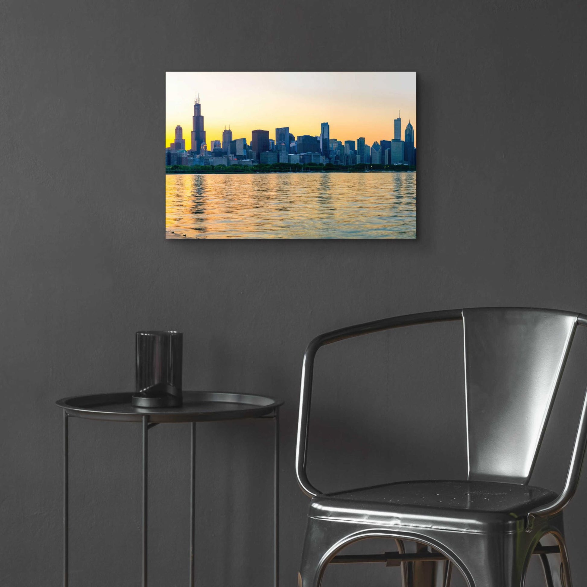 Epic Art 'Good Morning Chicago Crop' by Epic Portfolio, Acrylic Glass Wall Art,24x16