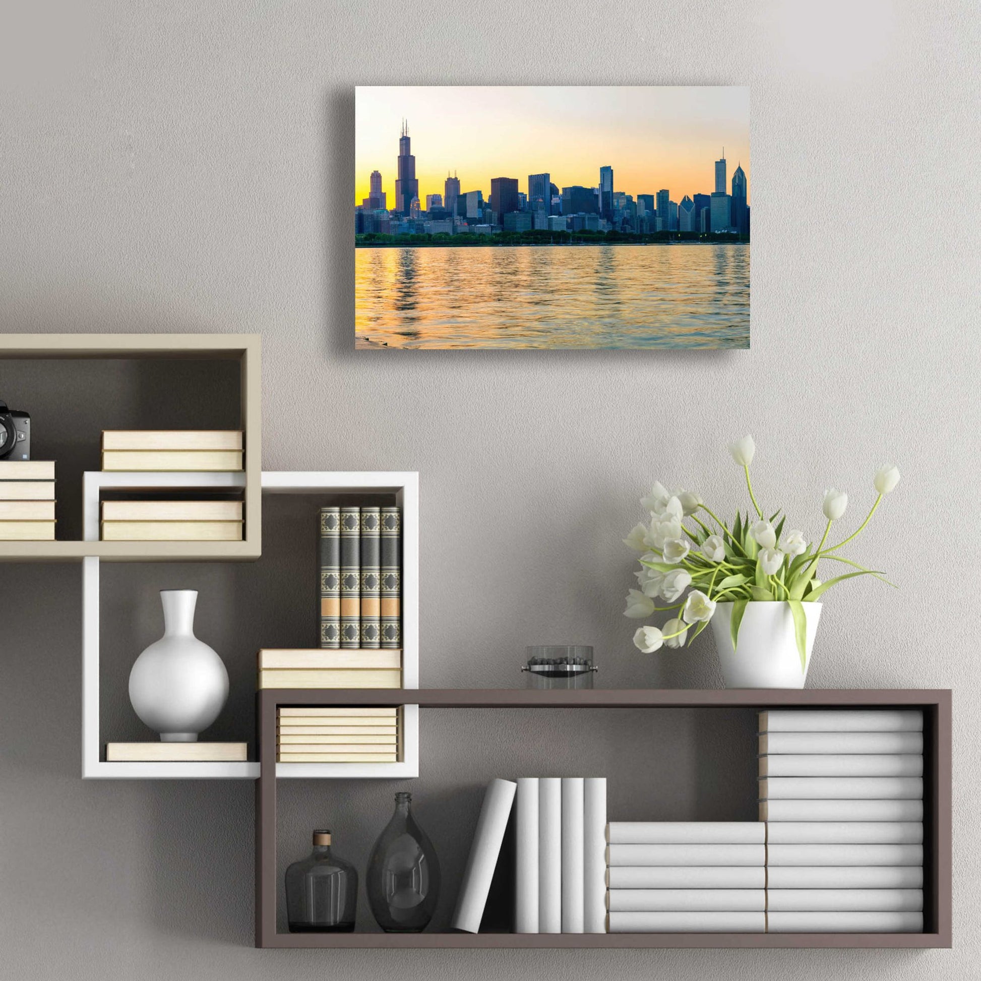 Epic Art 'Good Morning Chicago Crop' by Epic Portfolio, Acrylic Glass Wall Art,24x16