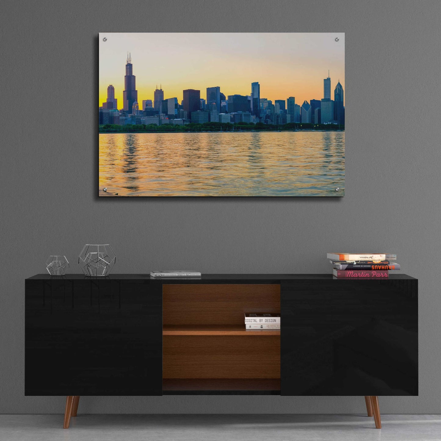 Epic Art 'Good Morning Chicago Crop' by Epic Portfolio, Acrylic Glass Wall Art,36x24