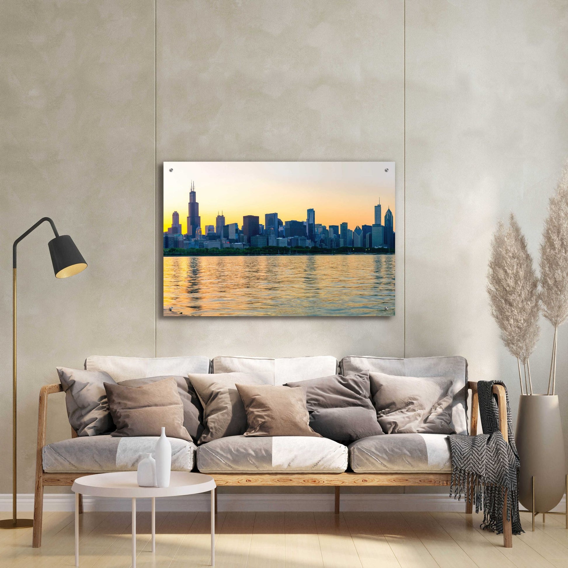 Epic Art 'Good Morning Chicago Crop' by Epic Portfolio, Acrylic Glass Wall Art,36x24