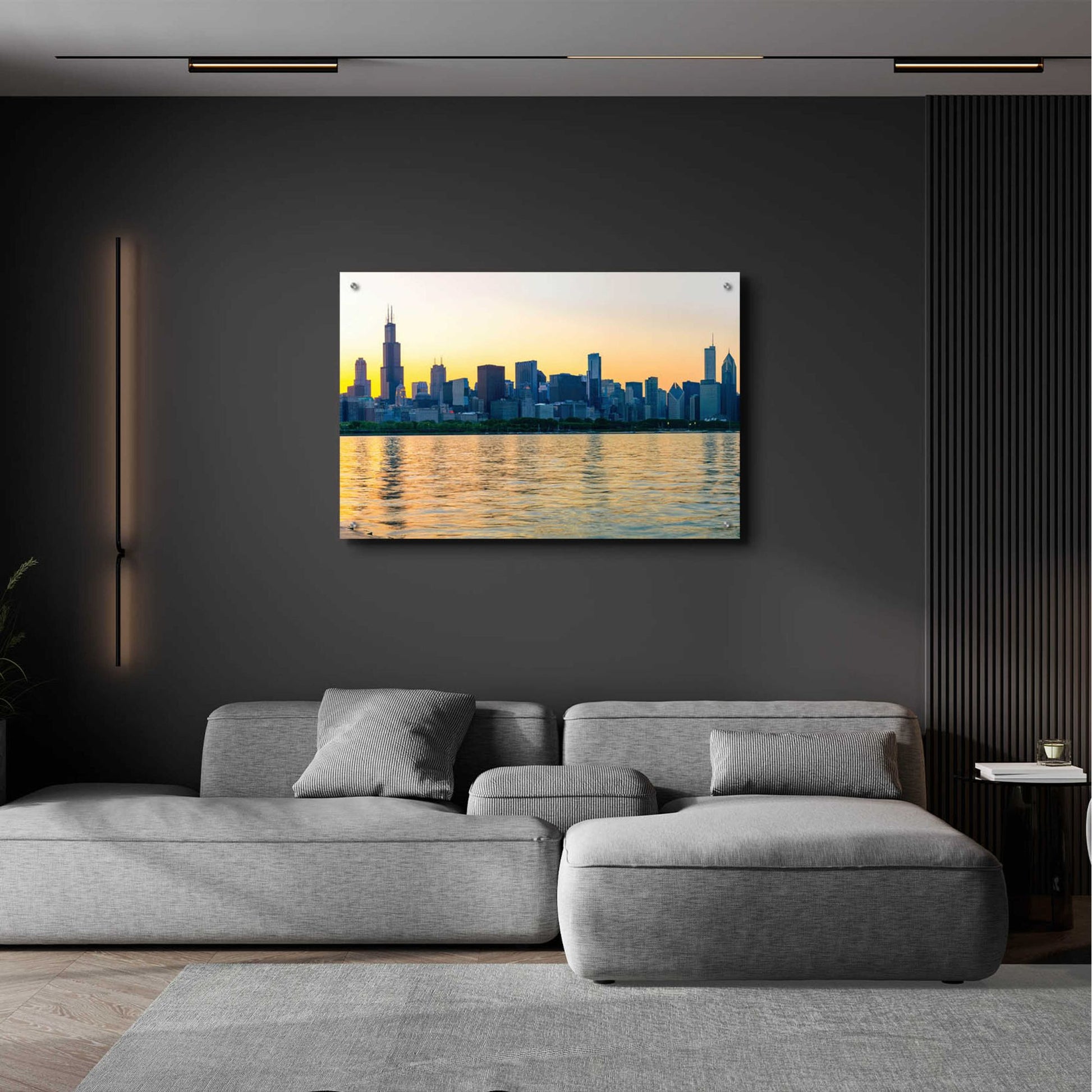 Epic Art 'Good Morning Chicago Crop' by Epic Portfolio, Acrylic Glass Wall Art,36x24