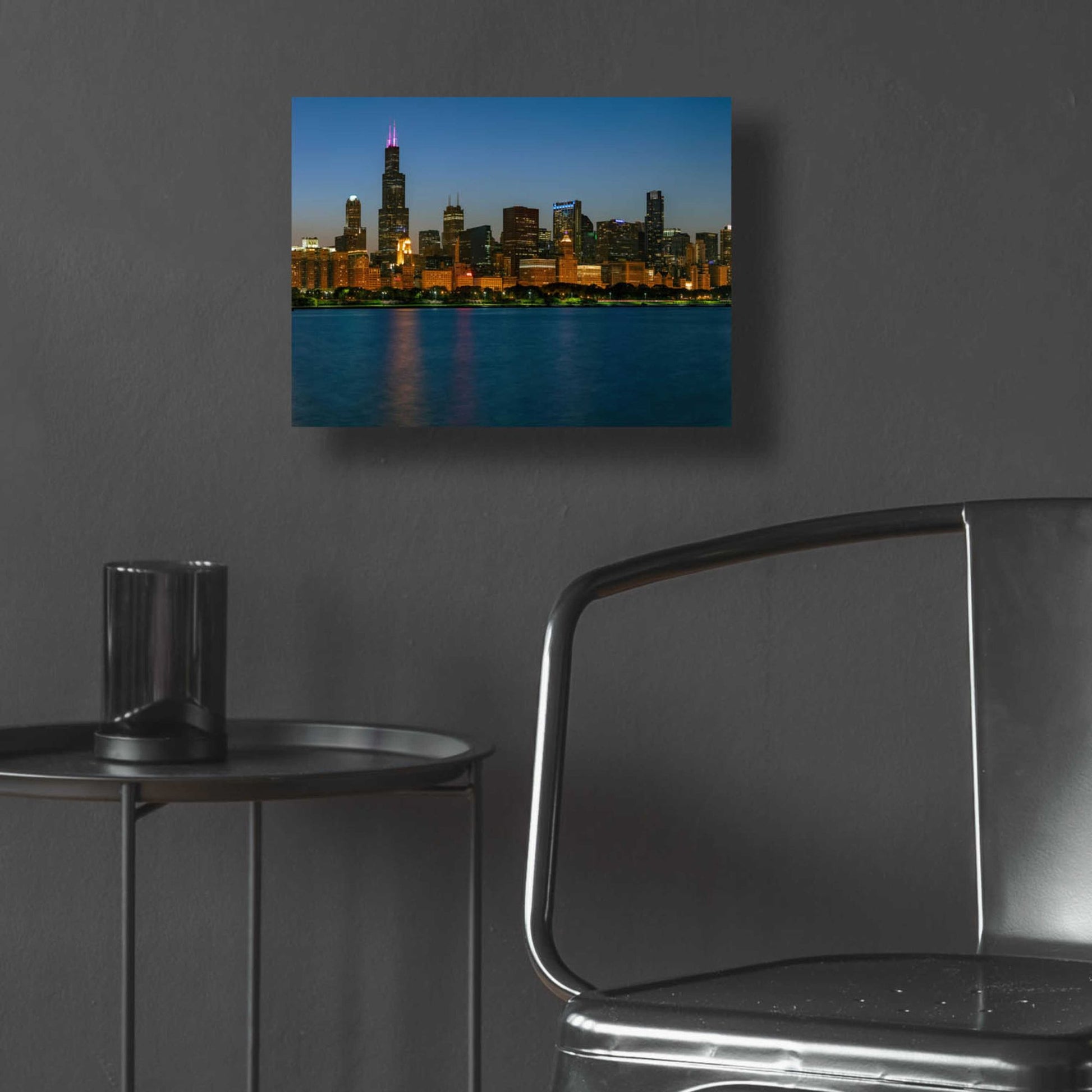 Epic Art 'Good Night Chicago Crop' by Epic Portfolio, Acrylic Glass Wall Art,16x12