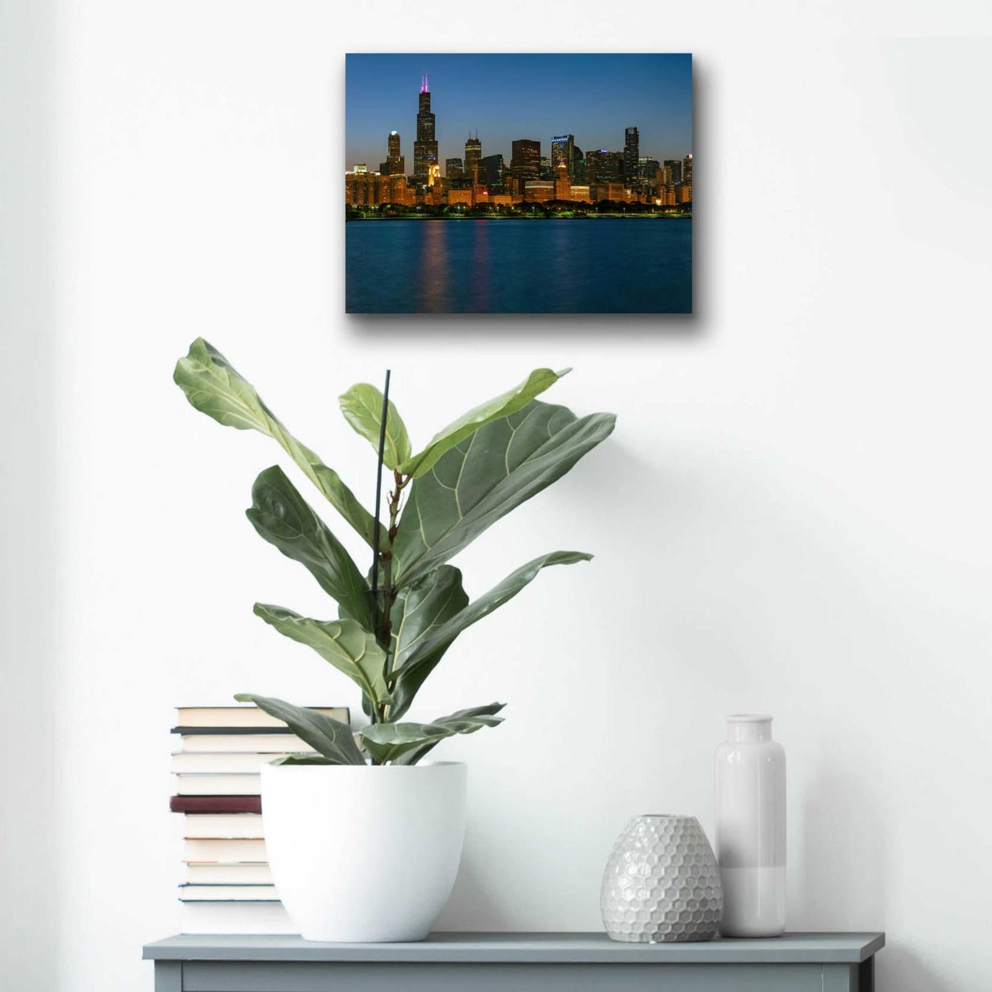 Epic Art 'Good Night Chicago Crop' by Epic Portfolio, Acrylic Glass Wall Art,16x12