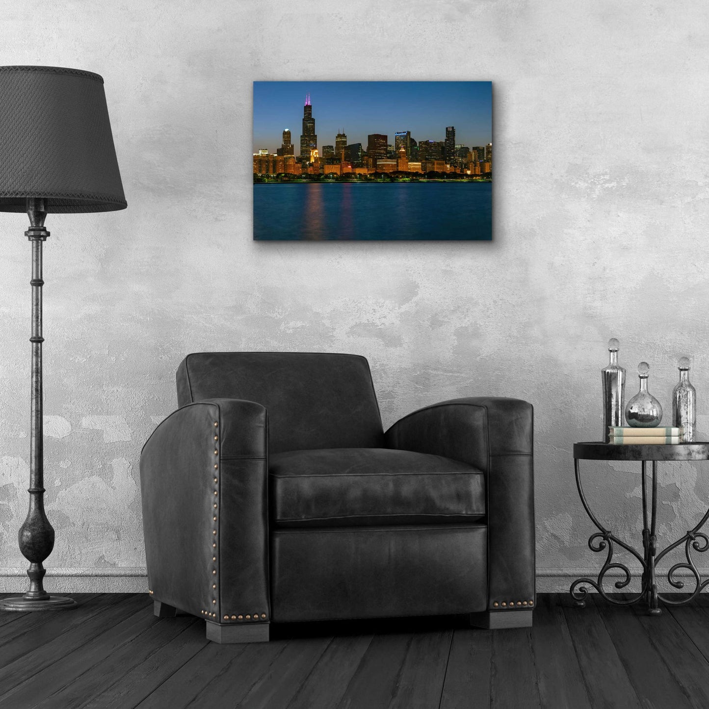 Epic Art 'Good Night Chicago Crop' by Epic Portfolio, Acrylic Glass Wall Art,24x16