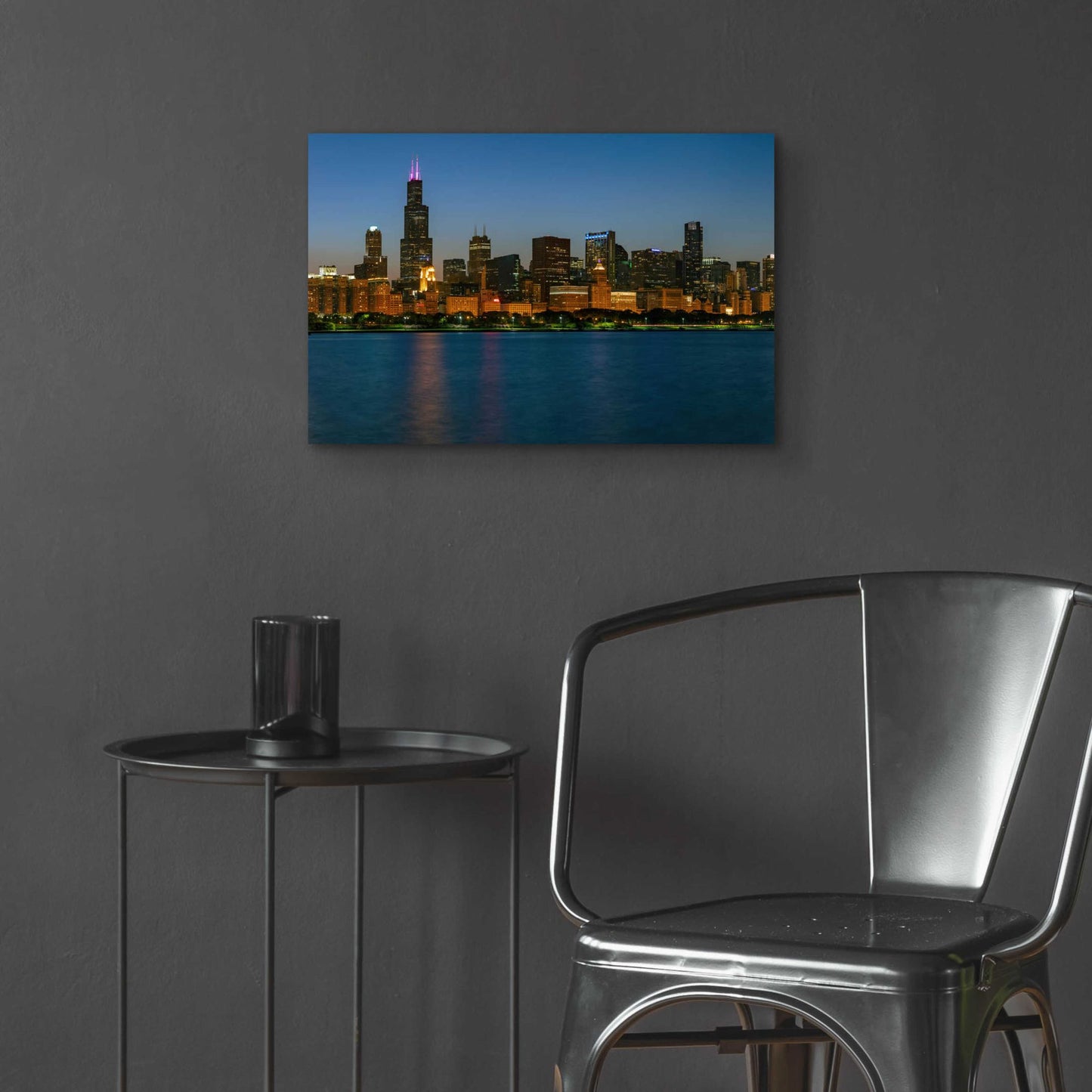 Epic Art 'Good Night Chicago Crop' by Epic Portfolio, Acrylic Glass Wall Art,24x16