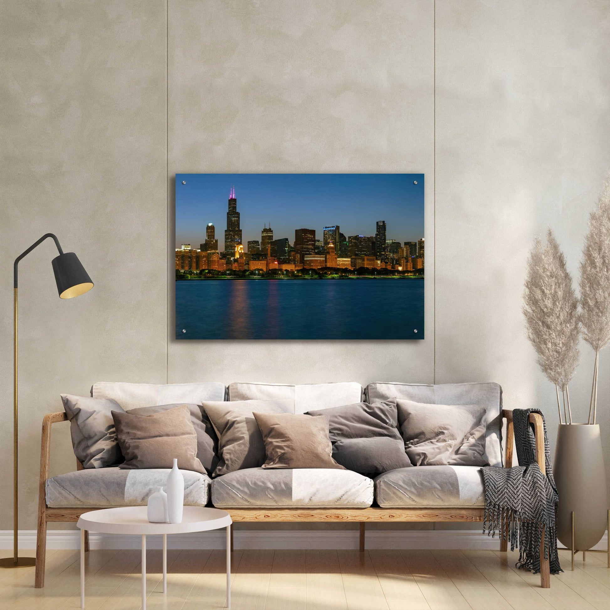 Epic Art 'Good Night Chicago Crop' by Epic Portfolio, Acrylic Glass Wall Art,36x24