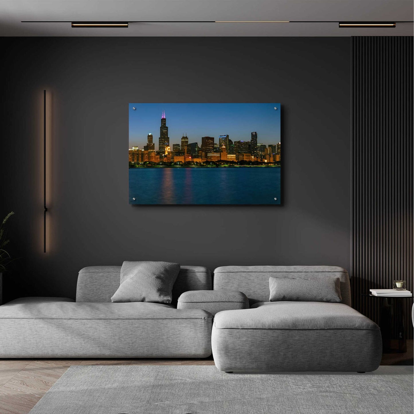 Epic Art 'Good Night Chicago Crop' by Epic Portfolio, Acrylic Glass Wall Art,36x24