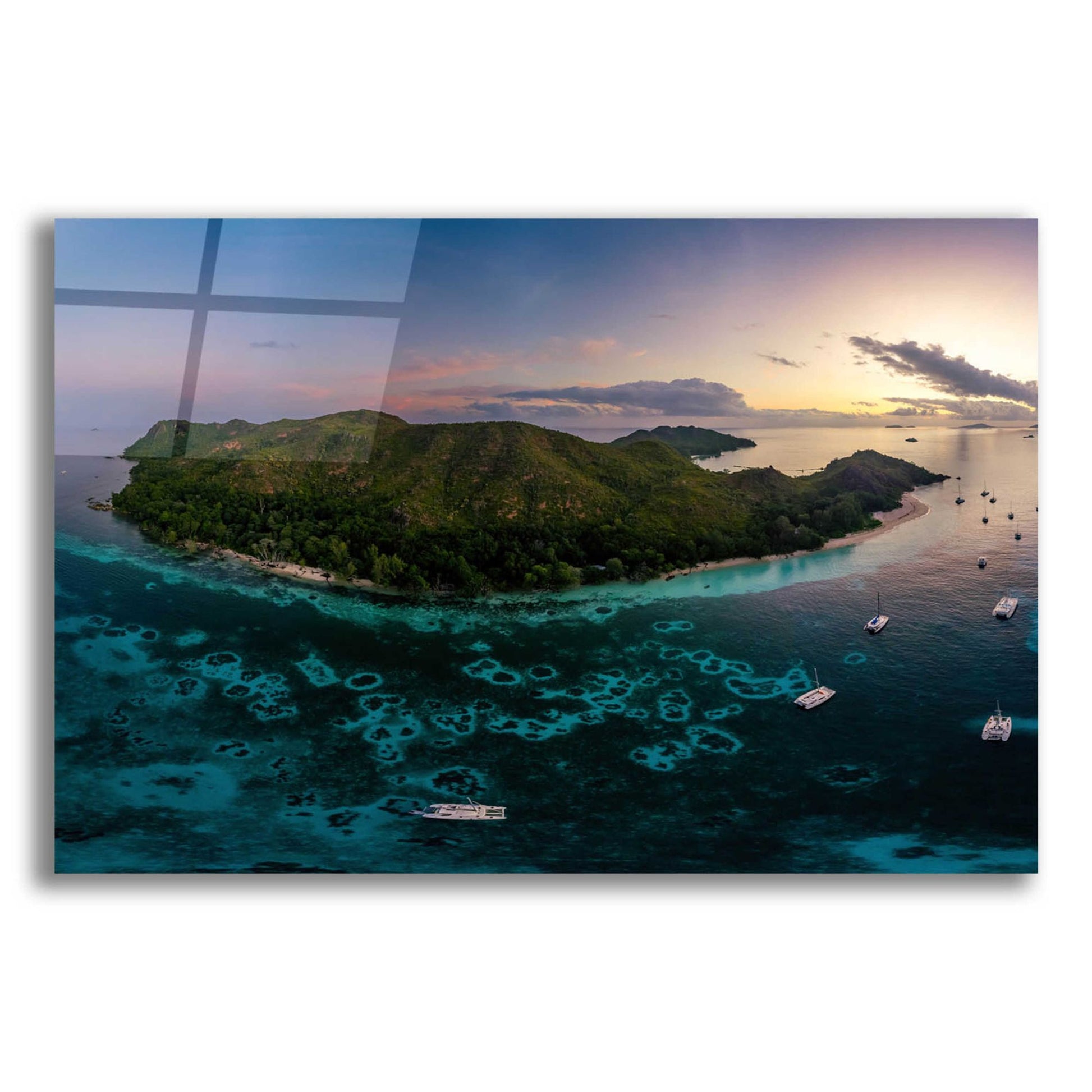 Epic Art 'Curieuse Island Seychelles Crop' by Epic Portfolio, Acrylic Glass Wall Art,16x12