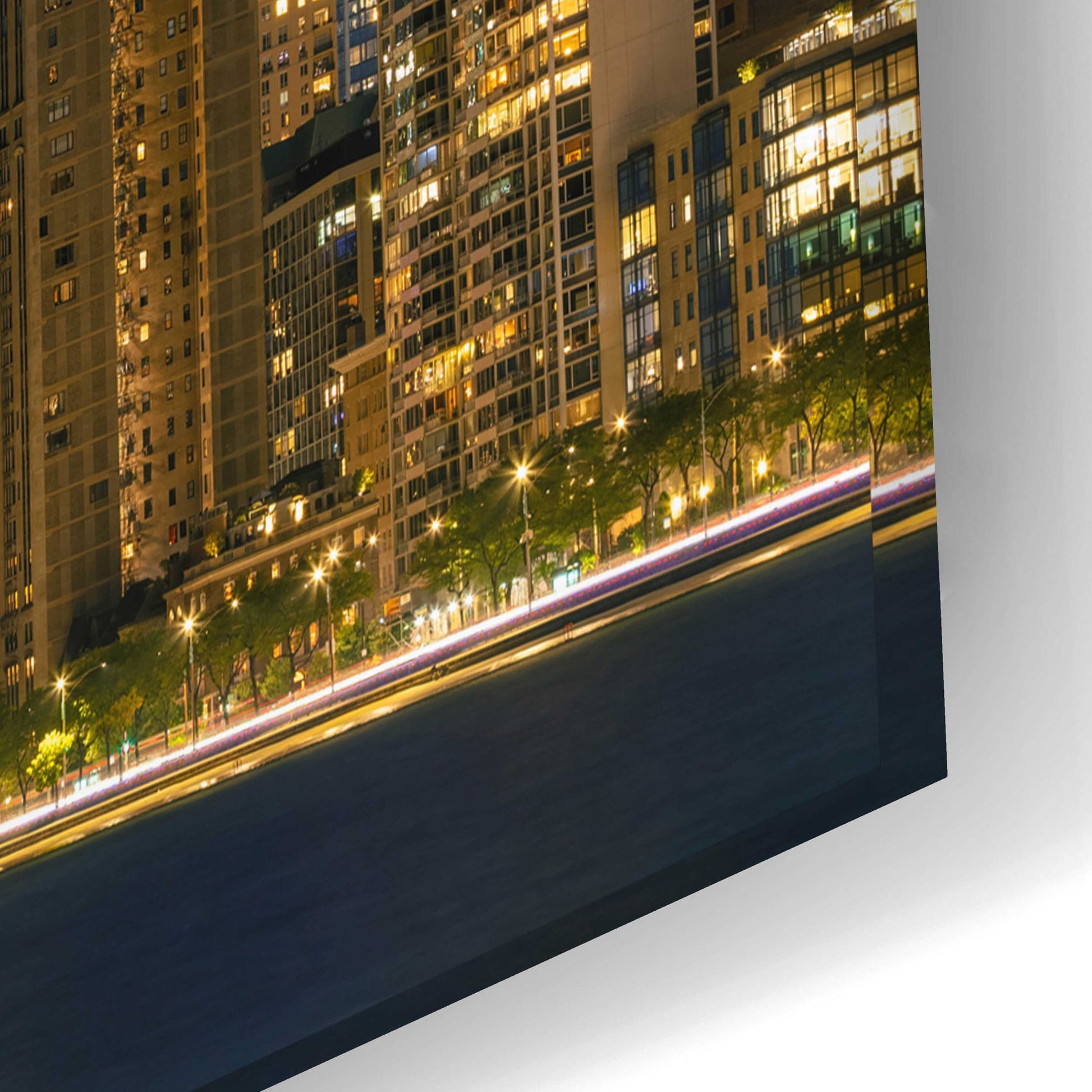 Epic Art 'Night Night Chicago Crop' by Epic Portfolio, Acrylic Glass Wall Art,24x16