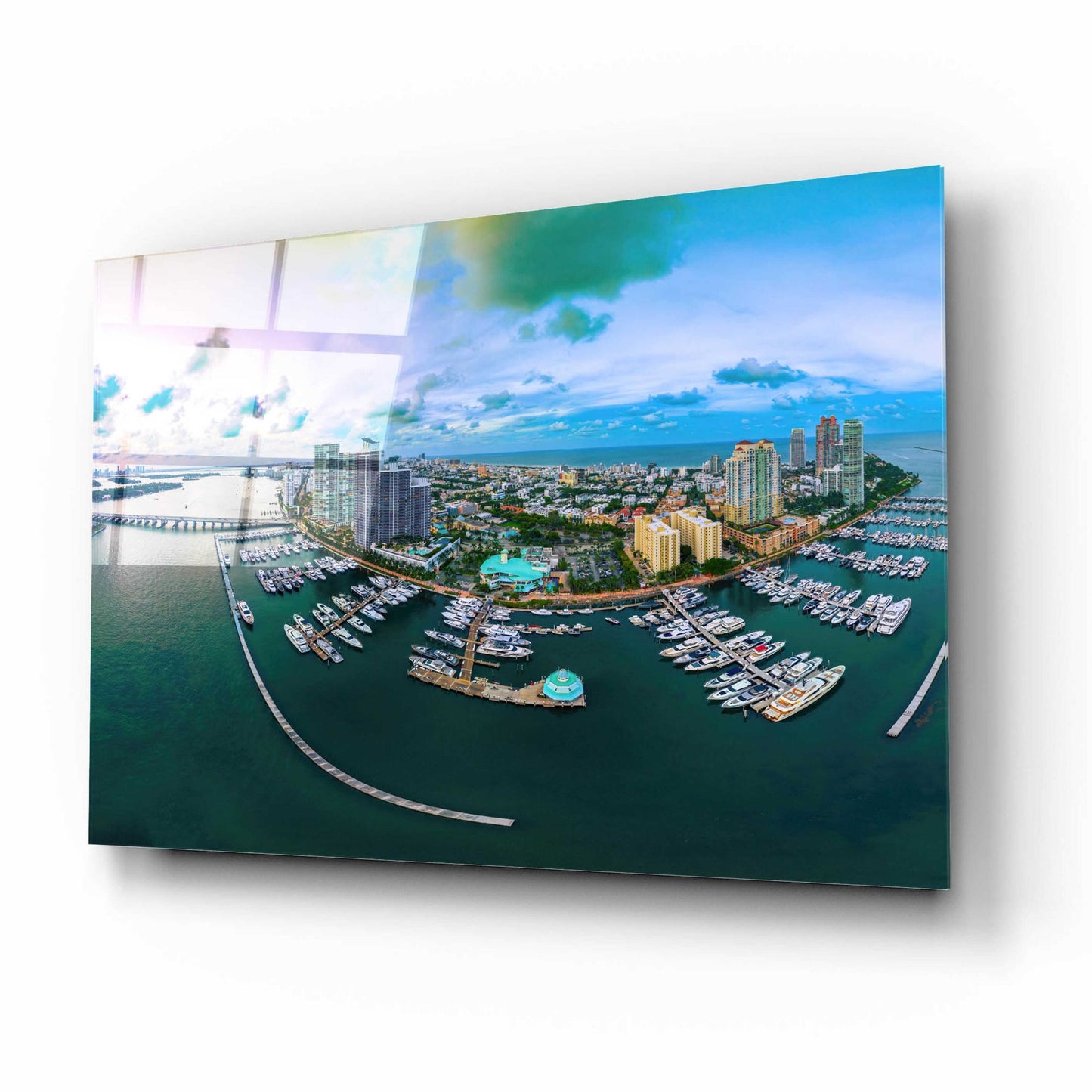 Epic Art 'South Beach Twilight Crop' by Epic Portfolio, Acrylic Glass Wall Art,16x12