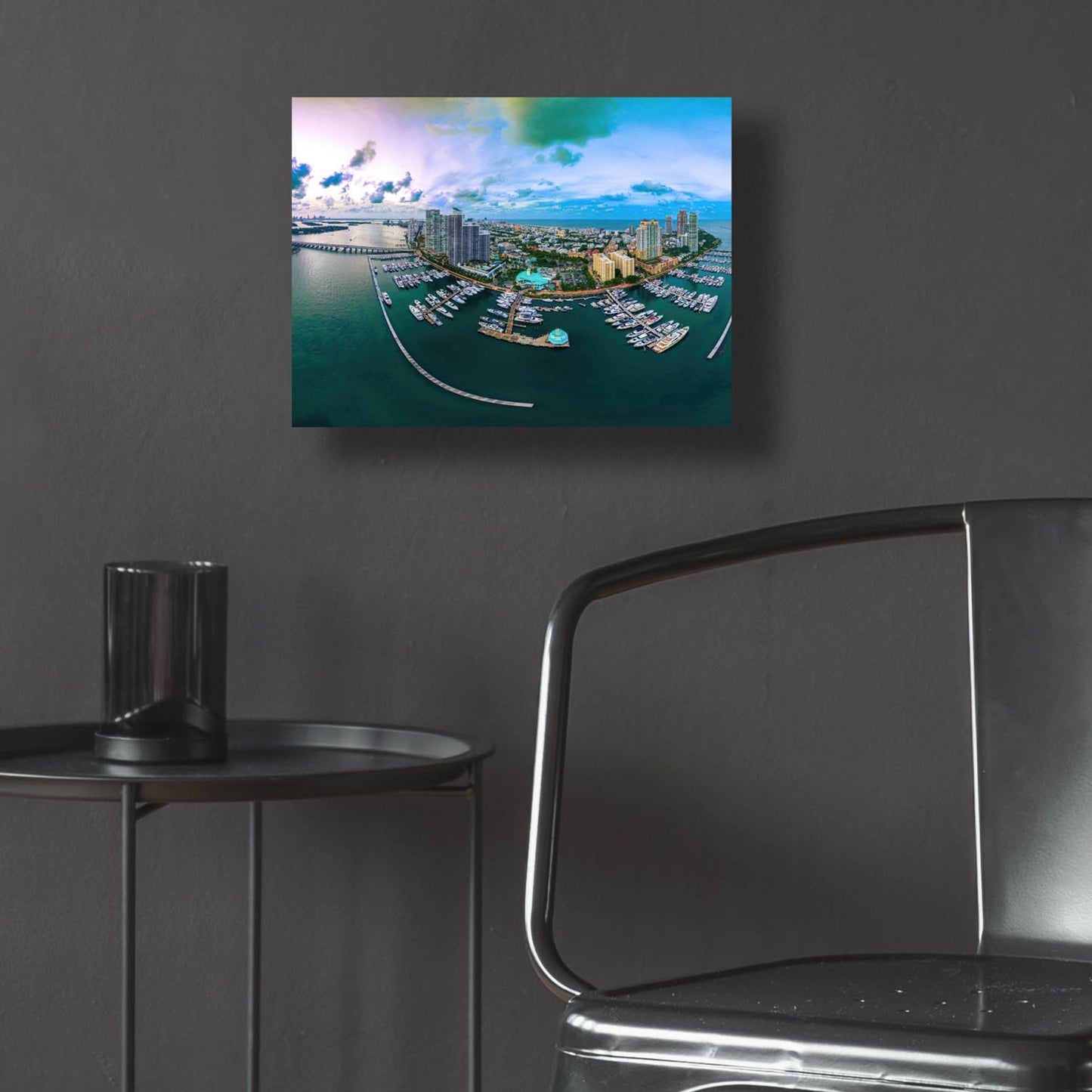 Epic Art 'South Beach Twilight Crop' by Epic Portfolio, Acrylic Glass Wall Art,16x12