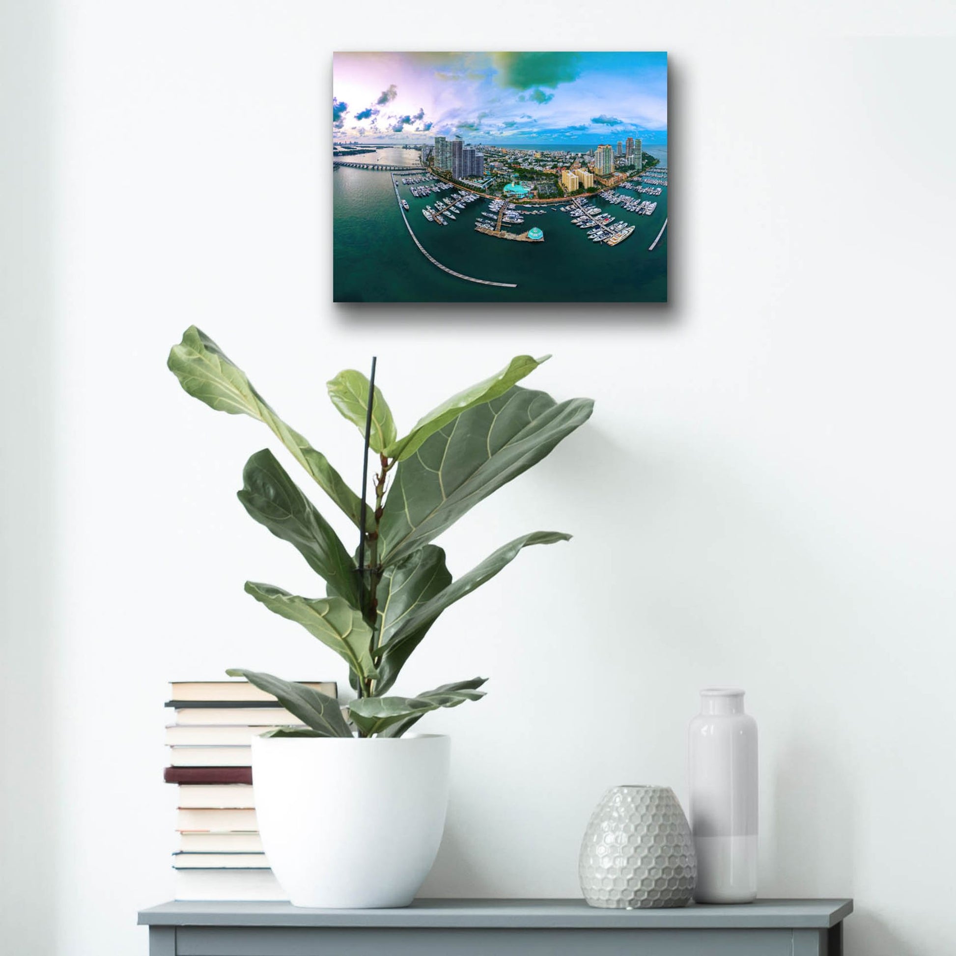 Epic Art 'South Beach Twilight Crop' by Epic Portfolio, Acrylic Glass Wall Art,16x12