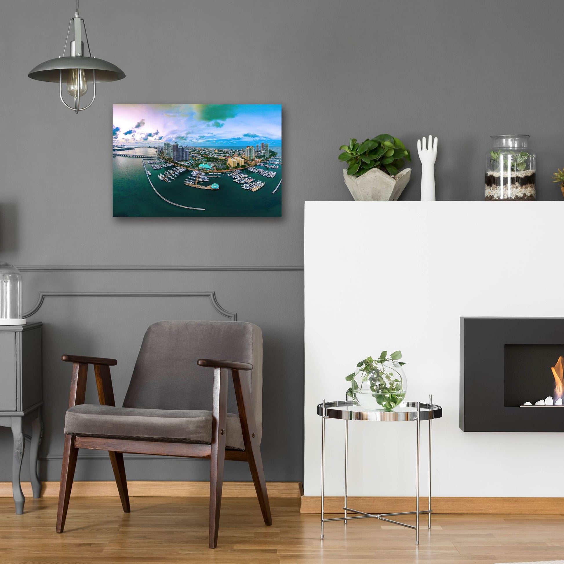 Epic Art 'South Beach Twilight Crop' by Epic Portfolio, Acrylic Glass Wall Art,24x16