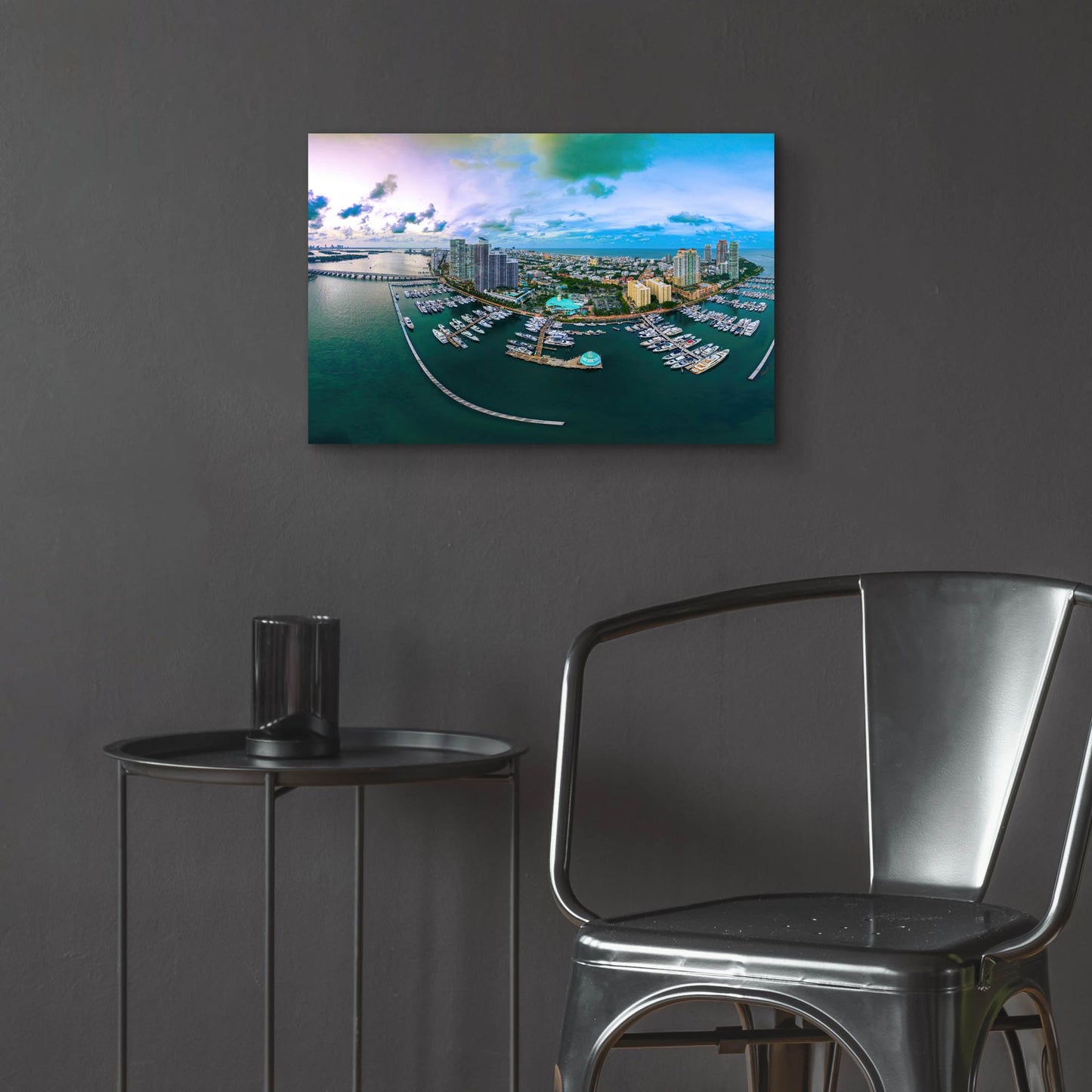 Epic Art 'South Beach Twilight Crop' by Epic Portfolio, Acrylic Glass Wall Art,24x16