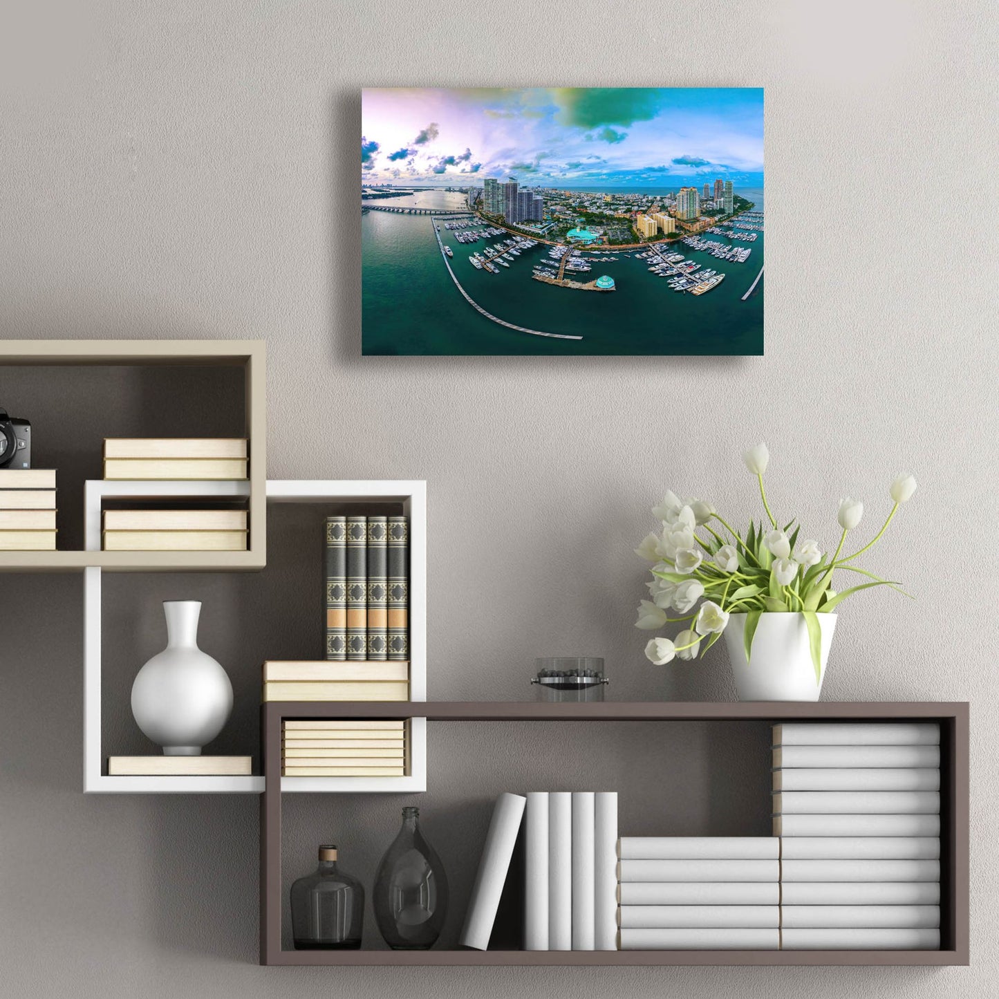 Epic Art 'South Beach Twilight Crop' by Epic Portfolio, Acrylic Glass Wall Art,24x16