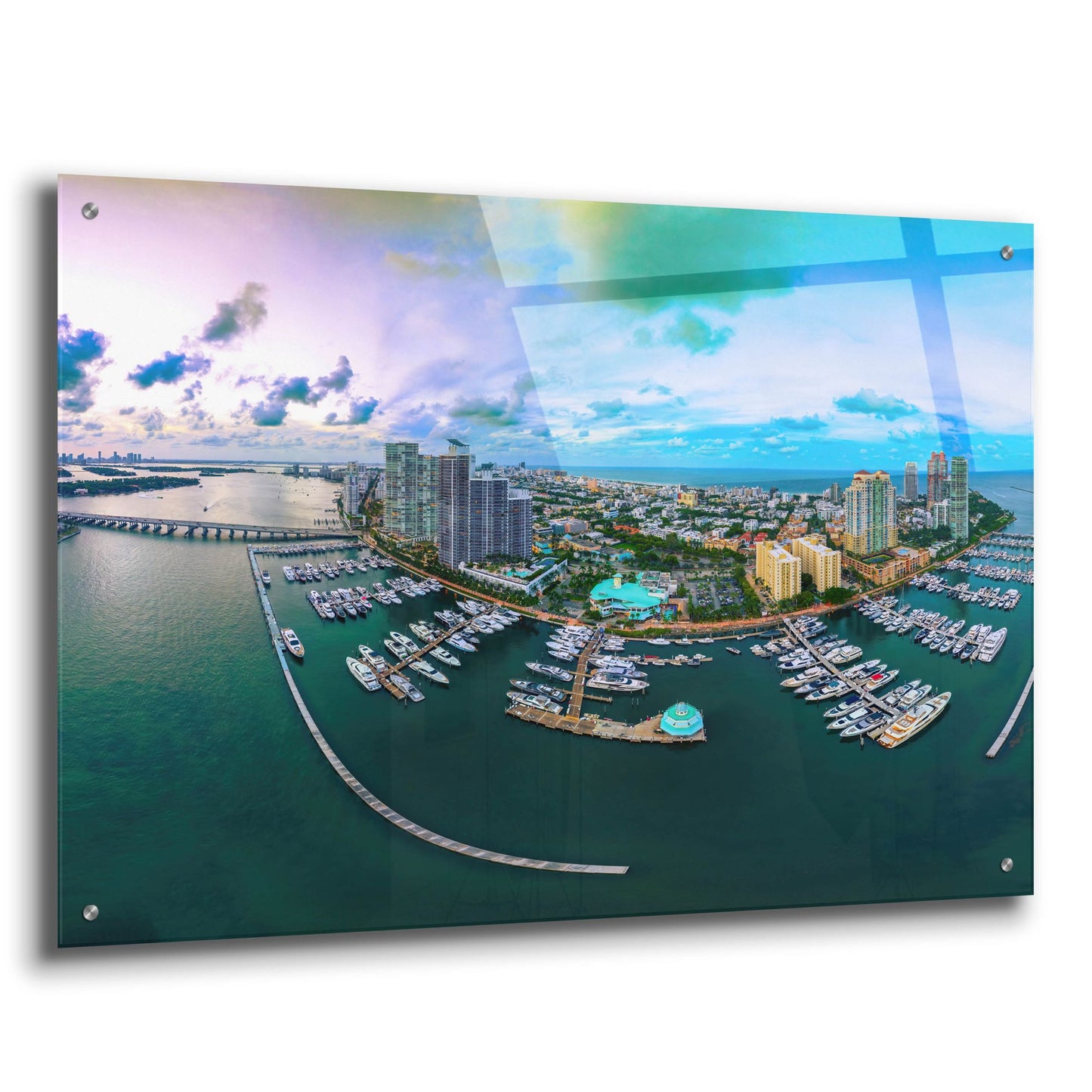 Epic Art 'South Beach Twilight Crop' by Epic Portfolio, Acrylic Glass Wall Art,36x24