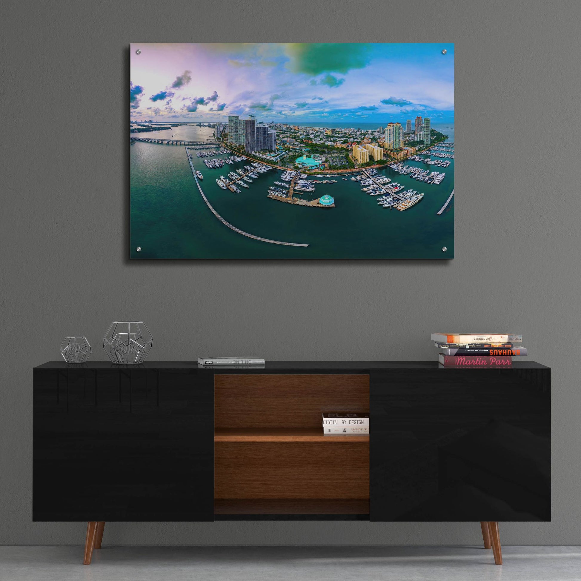 Epic Art 'South Beach Twilight Crop' by Epic Portfolio, Acrylic Glass Wall Art,36x24