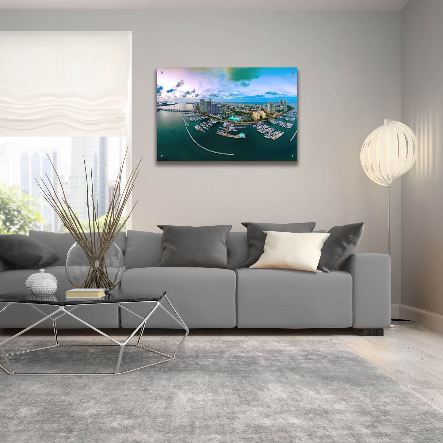 Epic Art 'South Beach Twilight Crop' by Epic Portfolio, Acrylic Glass Wall Art,36x24